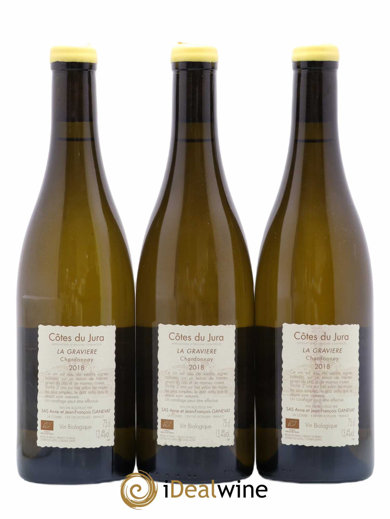Côtes du Jura La Gravière Anne et Jean François Ganevat 2018 - Lot de 3 bouteilles - 1