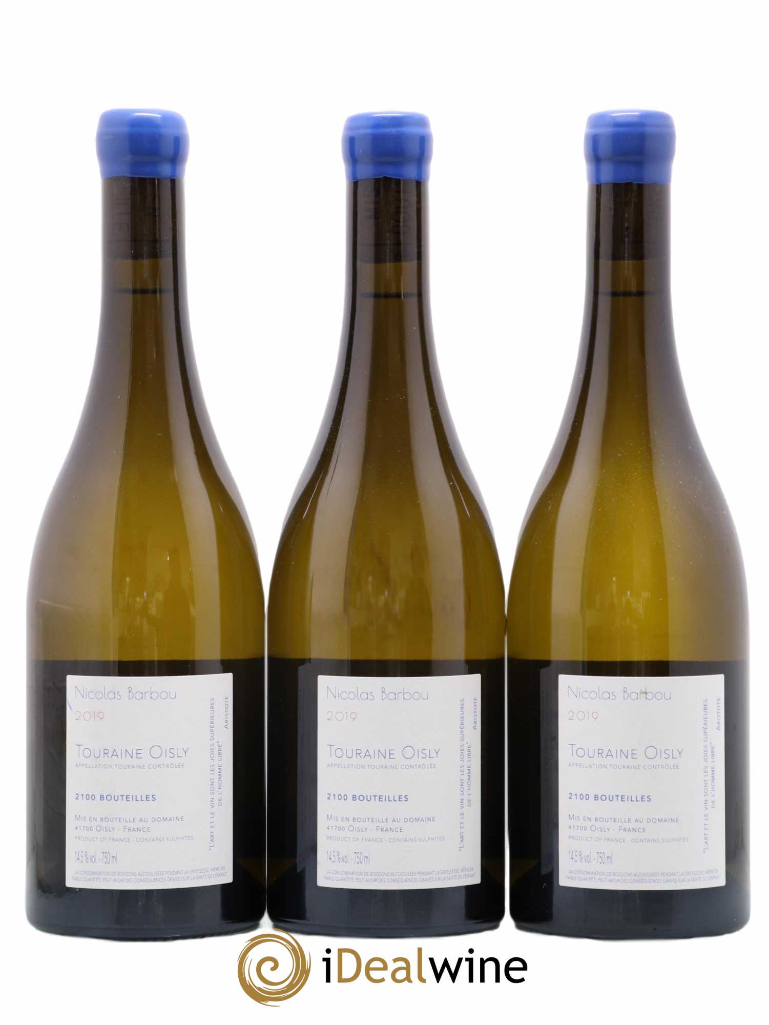 Touraine Oisly Utopie Créative Nicolas Barbou 2019 - Lot de 3 bouteilles - 1