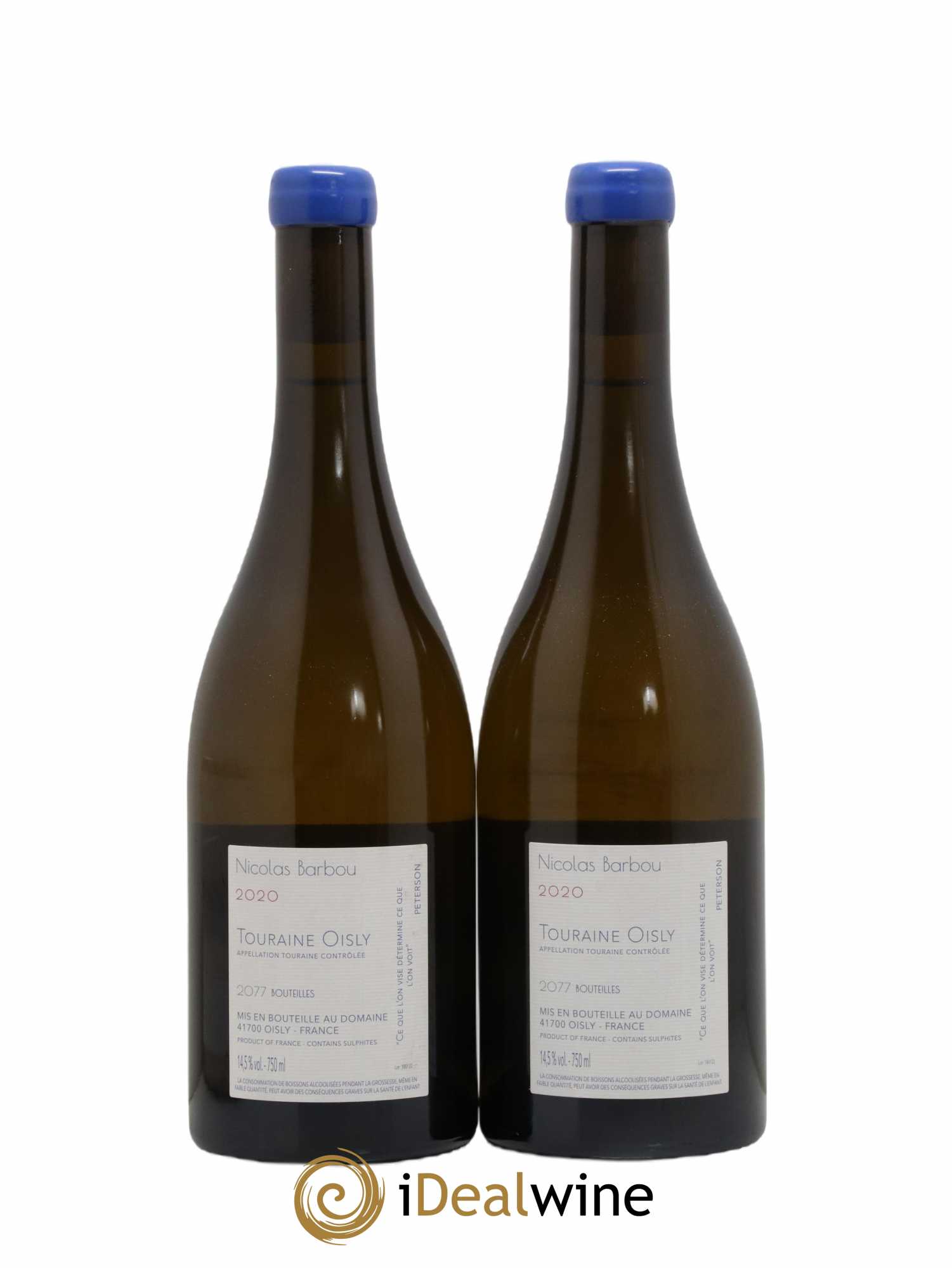 Touraine-Oisly Folie Insolente Nicolas Barbou 2020 - Lot de 2 bouteilles - 1