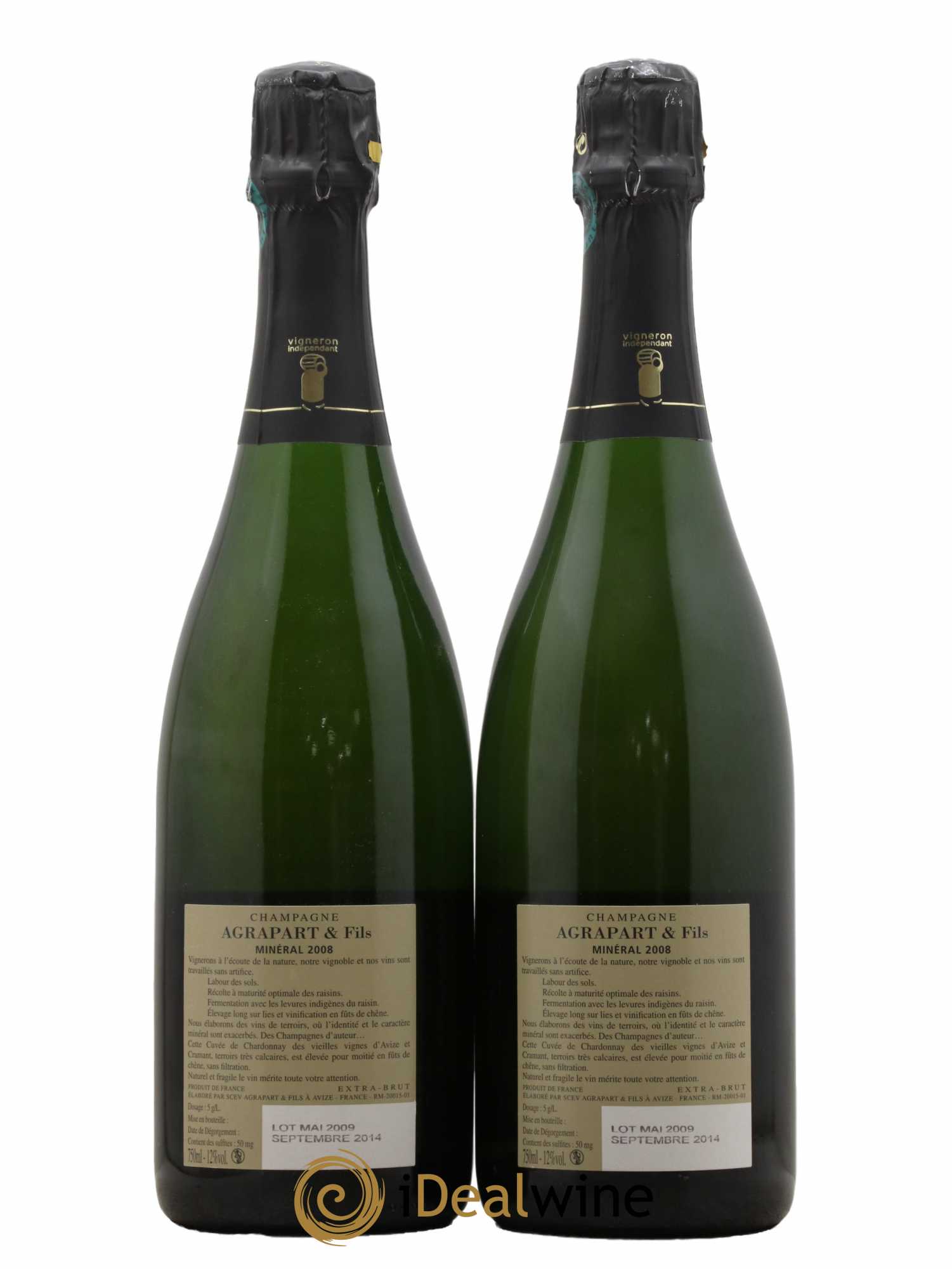 Minéral Blanc de Blancs Extra-Brut Agrapart & Fils 2008 - Lot de 2 bouteilles - 1