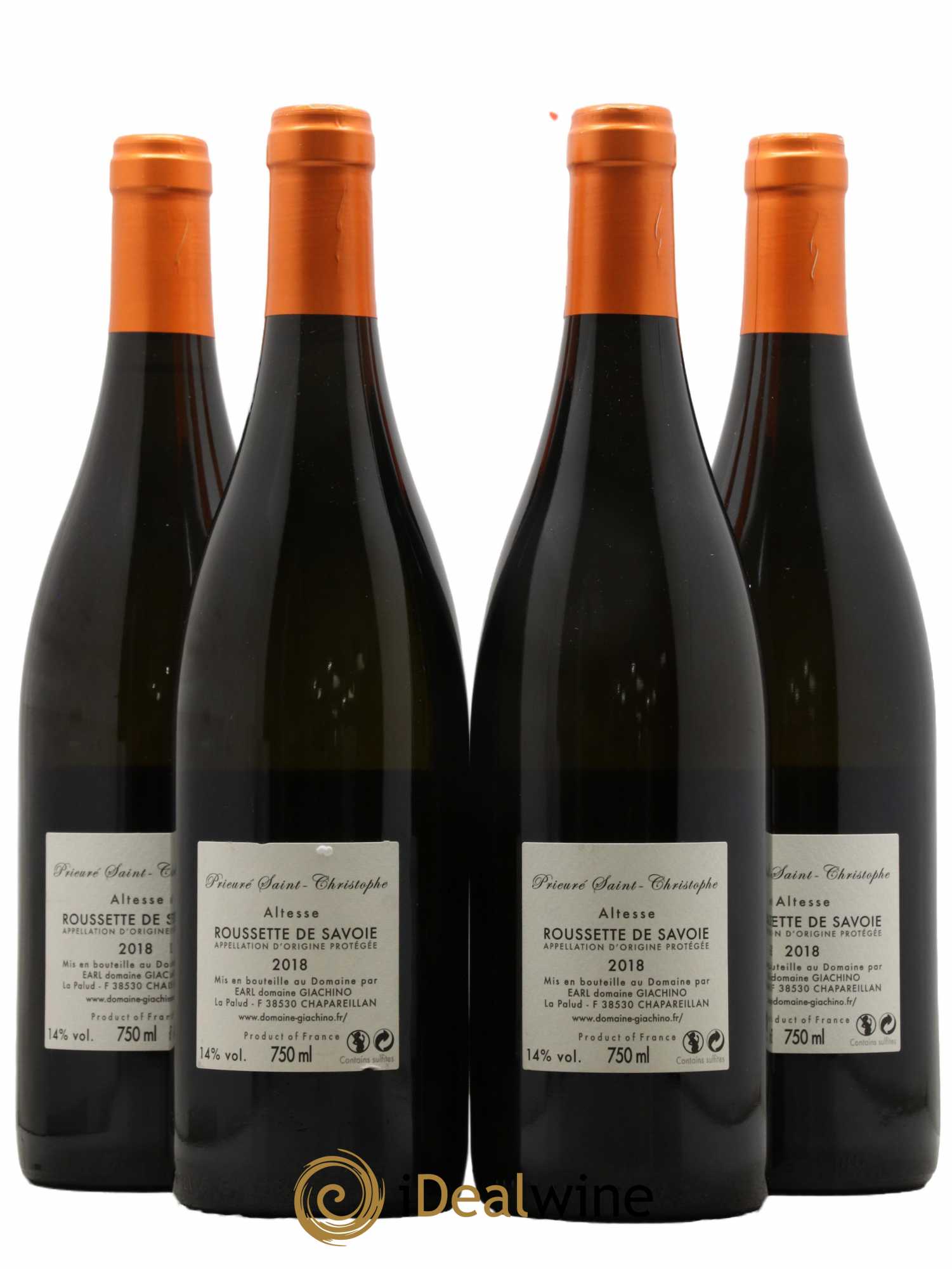 Vin de Savoie Altesse Prieuré St Christophe 2018 - Lot de 4 bouteilles - 1