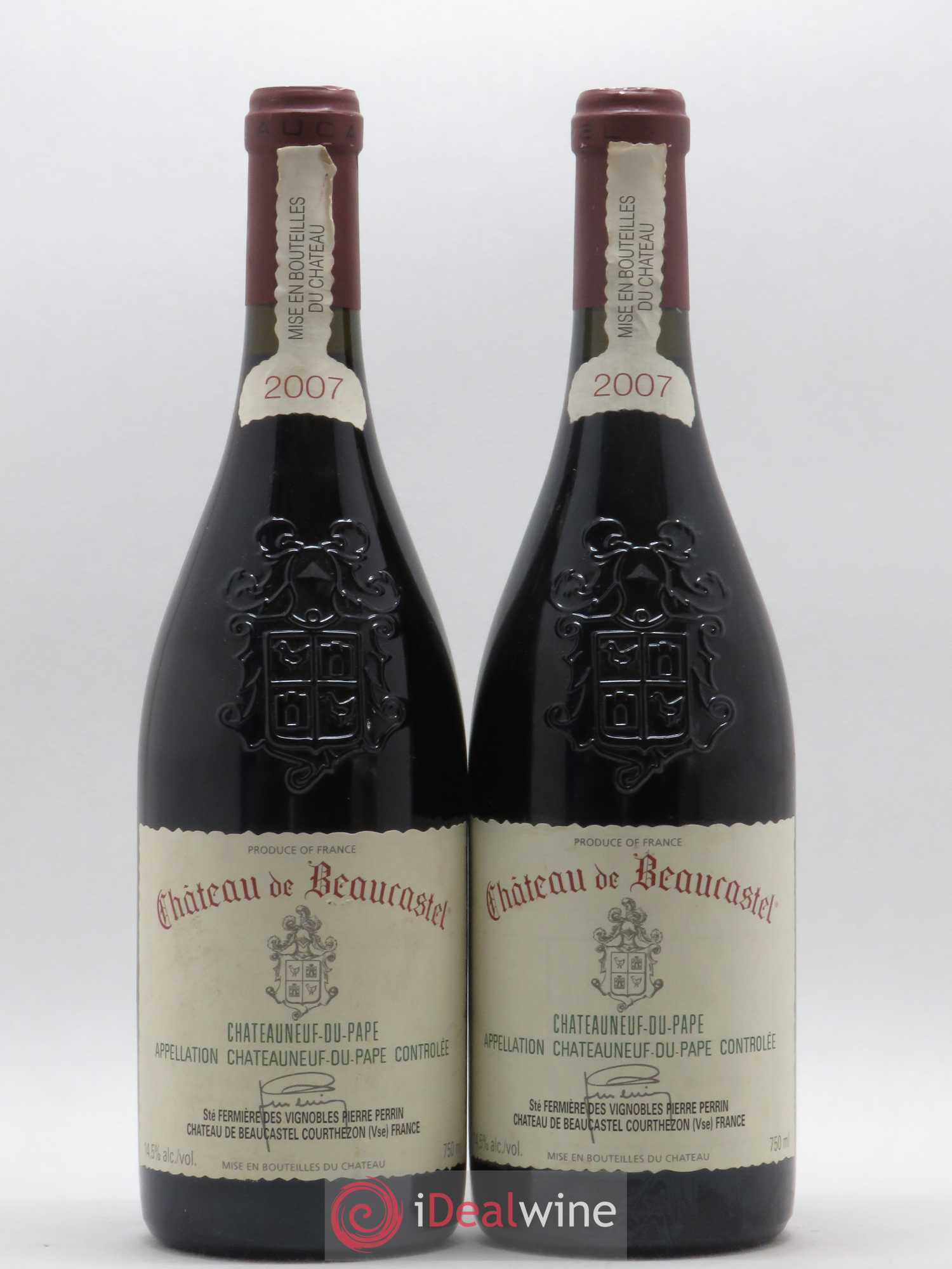 Châteauneuf-du-Pape Château de Beaucastel Famille Perrin 2007 - Lot de 2 bouteilles - 0