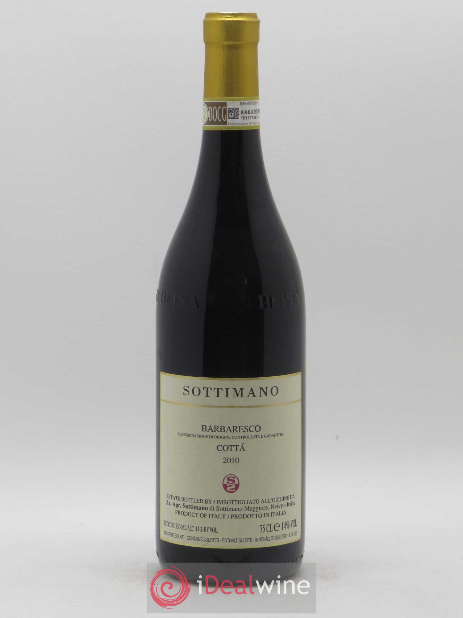 Barbaresco DOCG Cotta Sottimano 2010 - Lot de 1 bouteille - 0