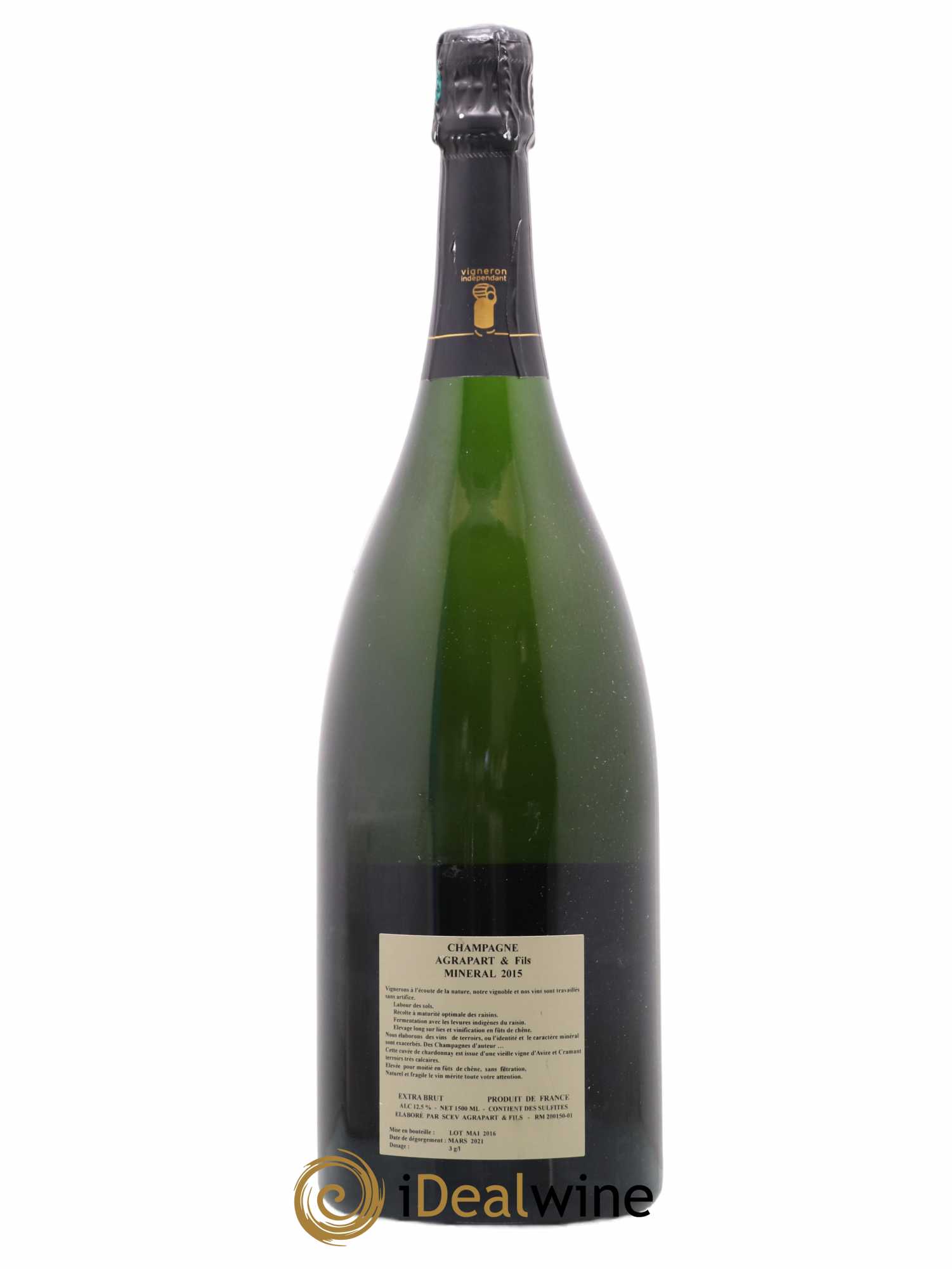Minéral Blanc de Blancs Extra-Brut Agrapart & Fils 2015 - Lot de 1 magnum - 1