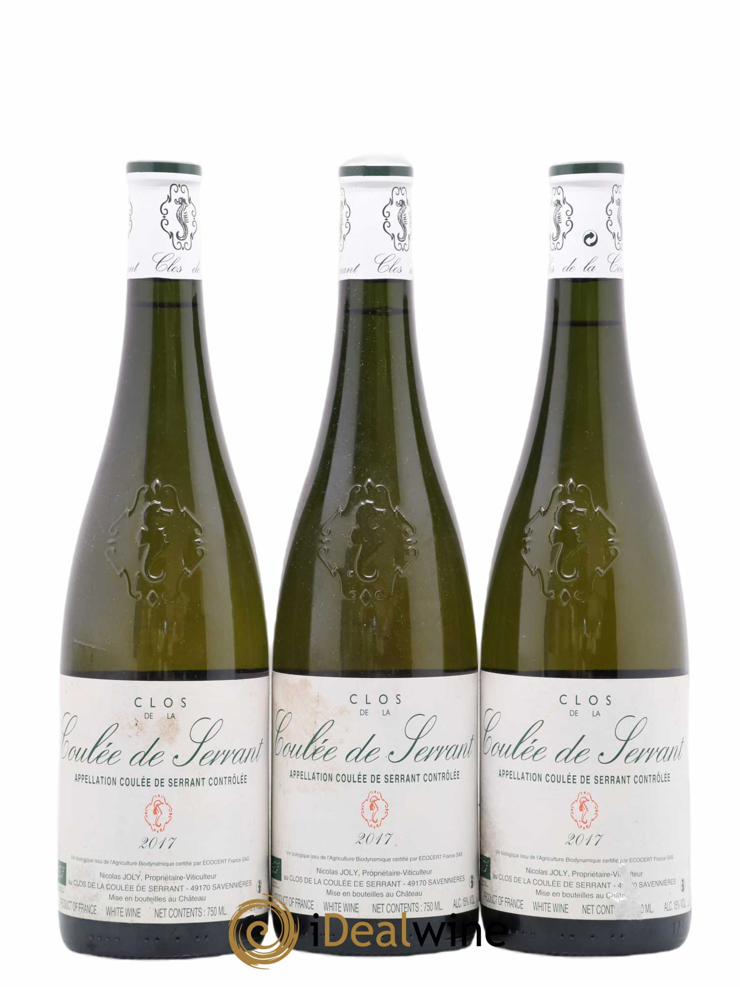 Savennières Clos de la Coulée de Serrant Vignobles de la Coulée de Serrant - Nicolas Joly 2017 - Lot de 3 bouteilles - 0