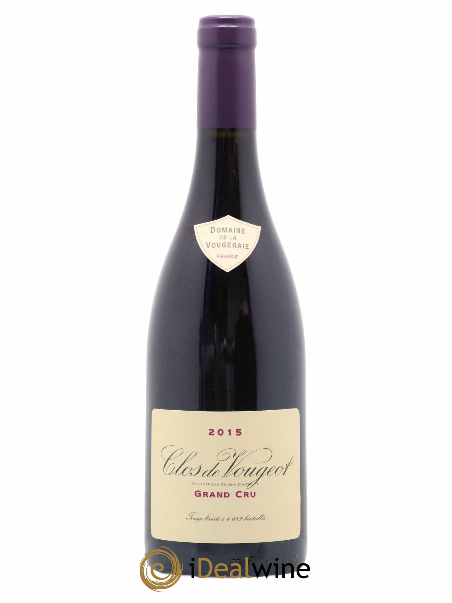 Clos de Vougeot Grand Cru La Vougeraie 2015 - Lot de 1 bouteille - 0