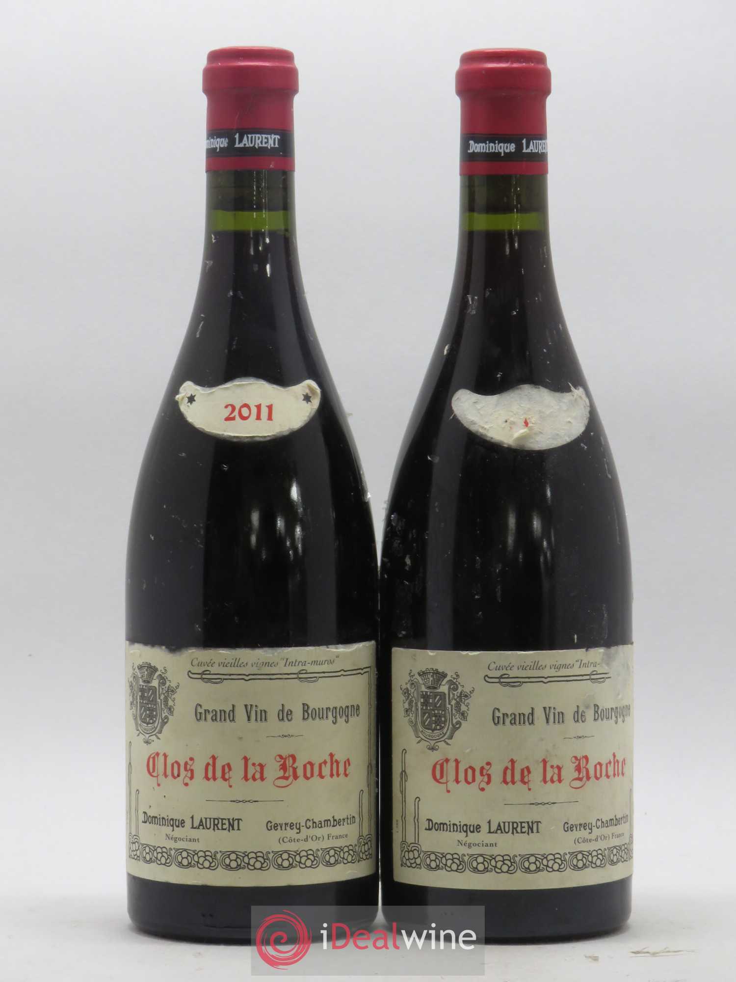 Clos de la Roche Grand Cru Vieilles vignes Intra-muros Dominique Laurent 2011 - Lot de 2 bouteilles - 0