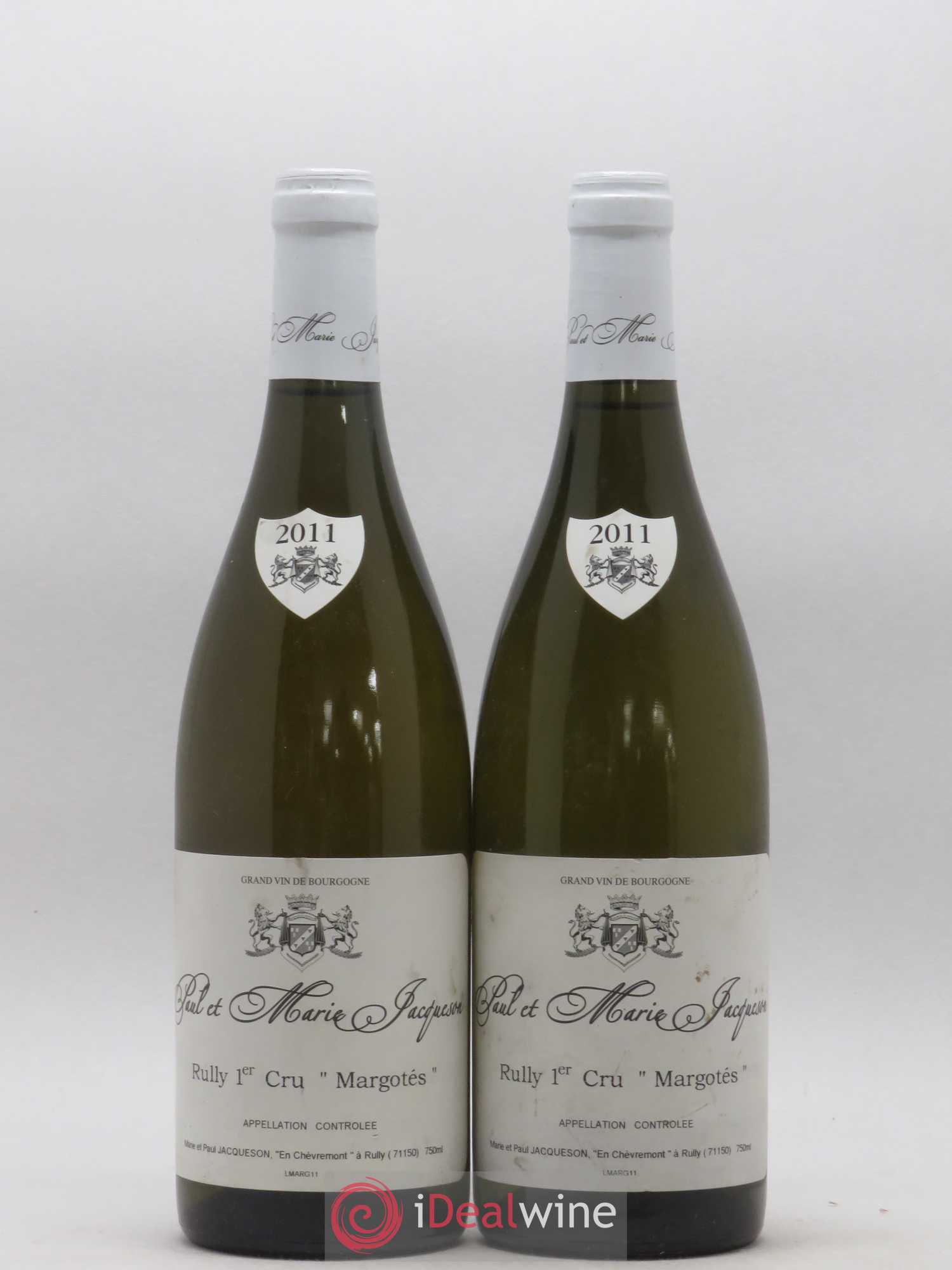 Rully 1er Cru Margotés Paul & Marie Jacqueson 2011 - Posten von 2 Flaschen - 0