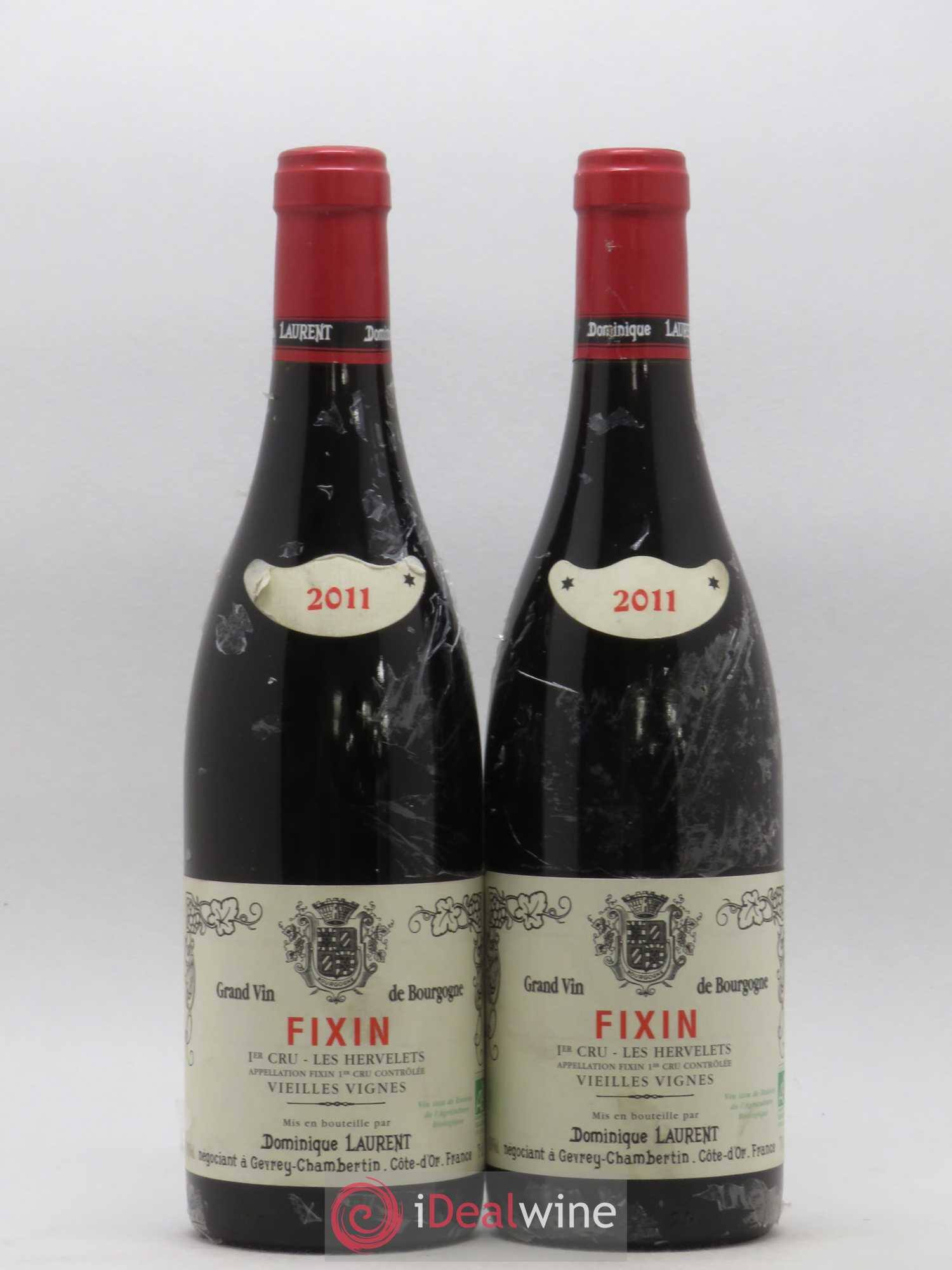 Fixin 1er Cru Les Hervelets Vieilles Vignes Dominique Laurent 2011 - Lot de 2 bouteilles - 0