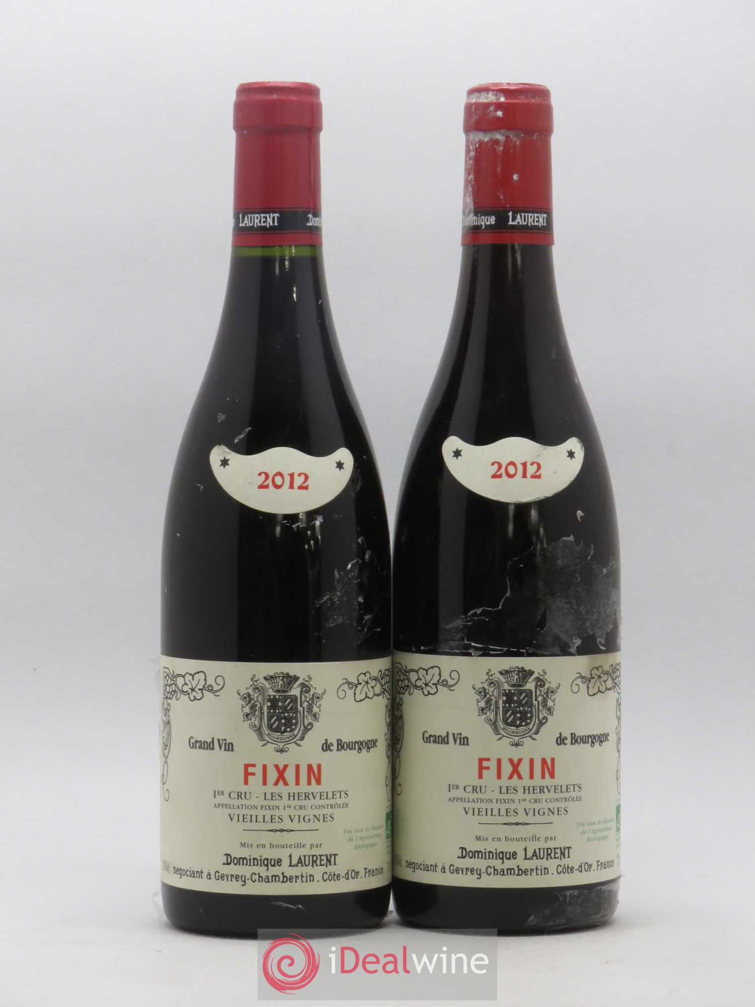 Fixin 1er Cru Les Hervelets Vieilles Vignes Dominique Laurent 2012 - Lot de 2 bouteilles - 0