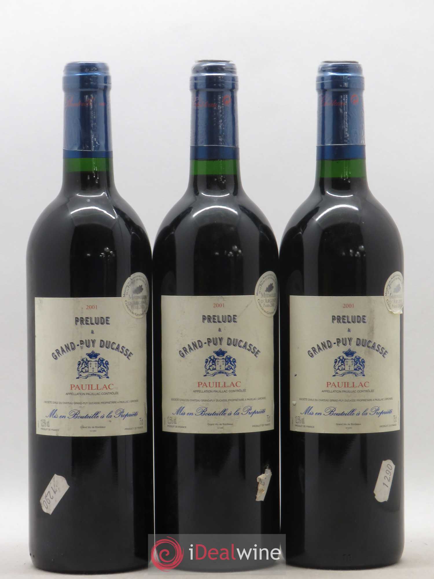 Prélude à Grand Puy Ducasse Second Vin 2001 - Lot de 3 bouteilles - 0