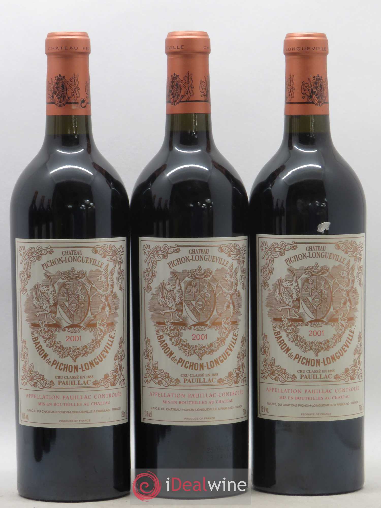 Pichon Longueville Baron 2ème Grand Cru Classé 2001 - Lot de 6 bouteilles - 1