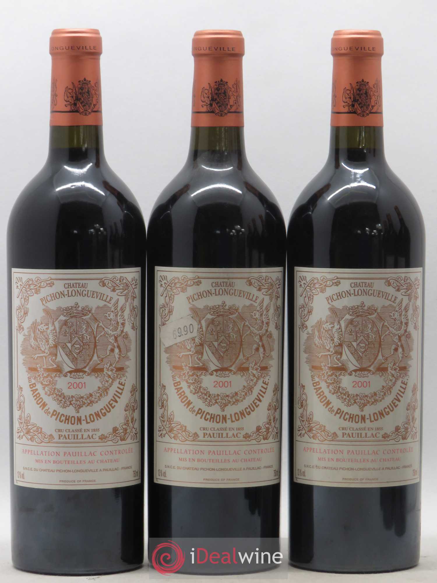 Pichon Longueville Baron 2ème Grand Cru Classé 2001 - Lot de 6 bouteilles - 2
