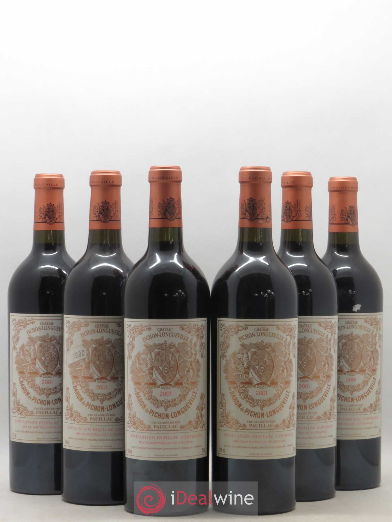 Pichon Longueville Baron 2ème Grand Cru Classé 2001 - Lot de 6 bouteilles - 0