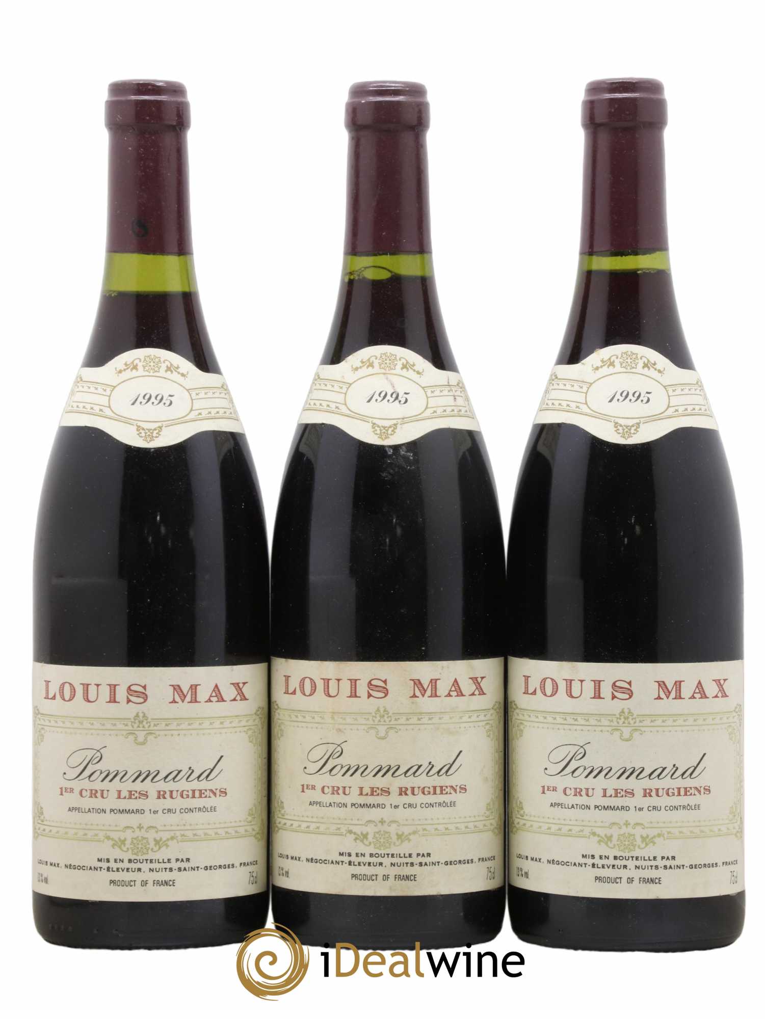 Pommard 1er Cru Les Rugiens Louis Max 1995 - Lot de 3 bouteilles - 0