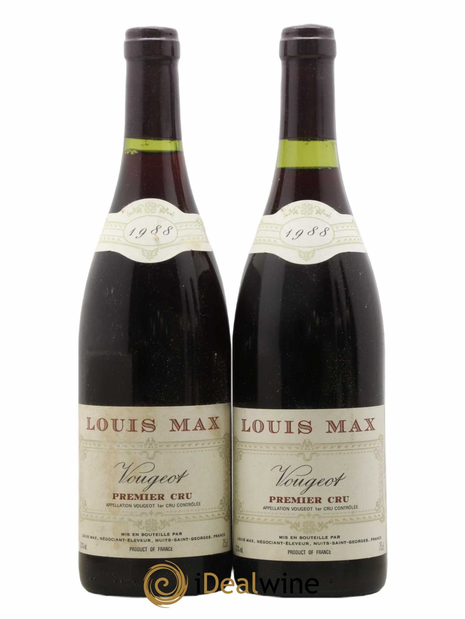 Vougeot 1er Cru Louis Max 1988 - Lot de 2 bouteilles - 0