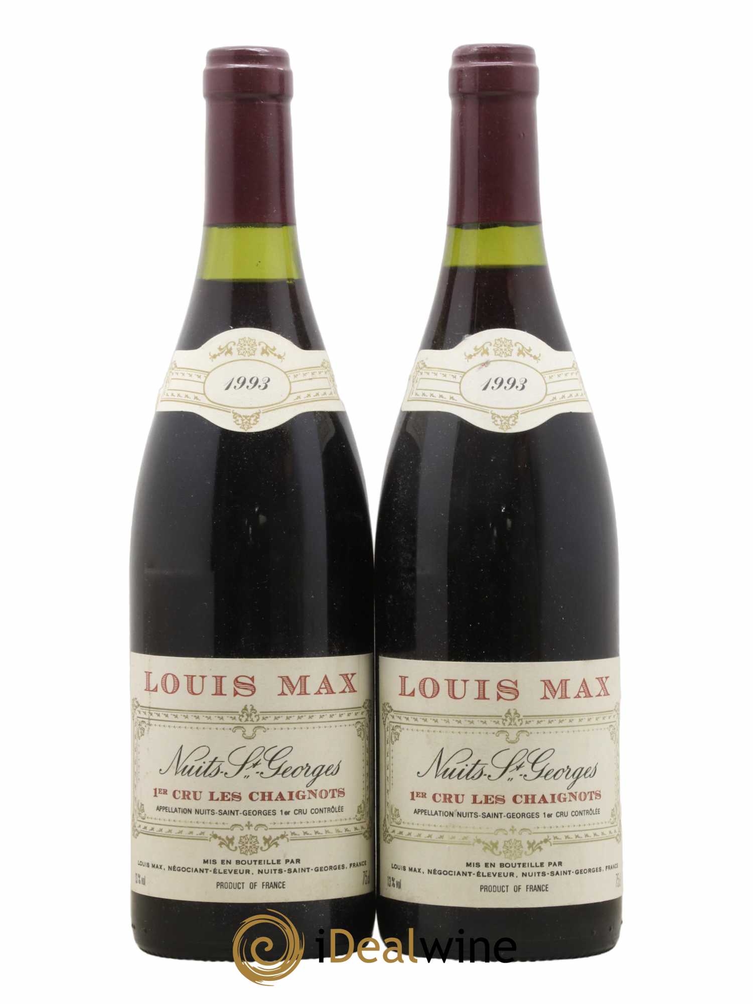 Nuits-Saint-Georges 1er Cru Les Chaignots Louis Max 1993 - Lot de 2 bouteilles - 0