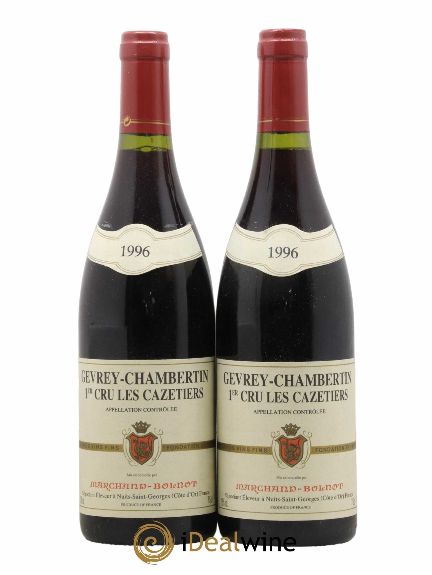 Gevrey-Chambertin 1er Cru Les Cazetiers Marchand Bolnot 1996 - Lot de 2 bouteilles - 0