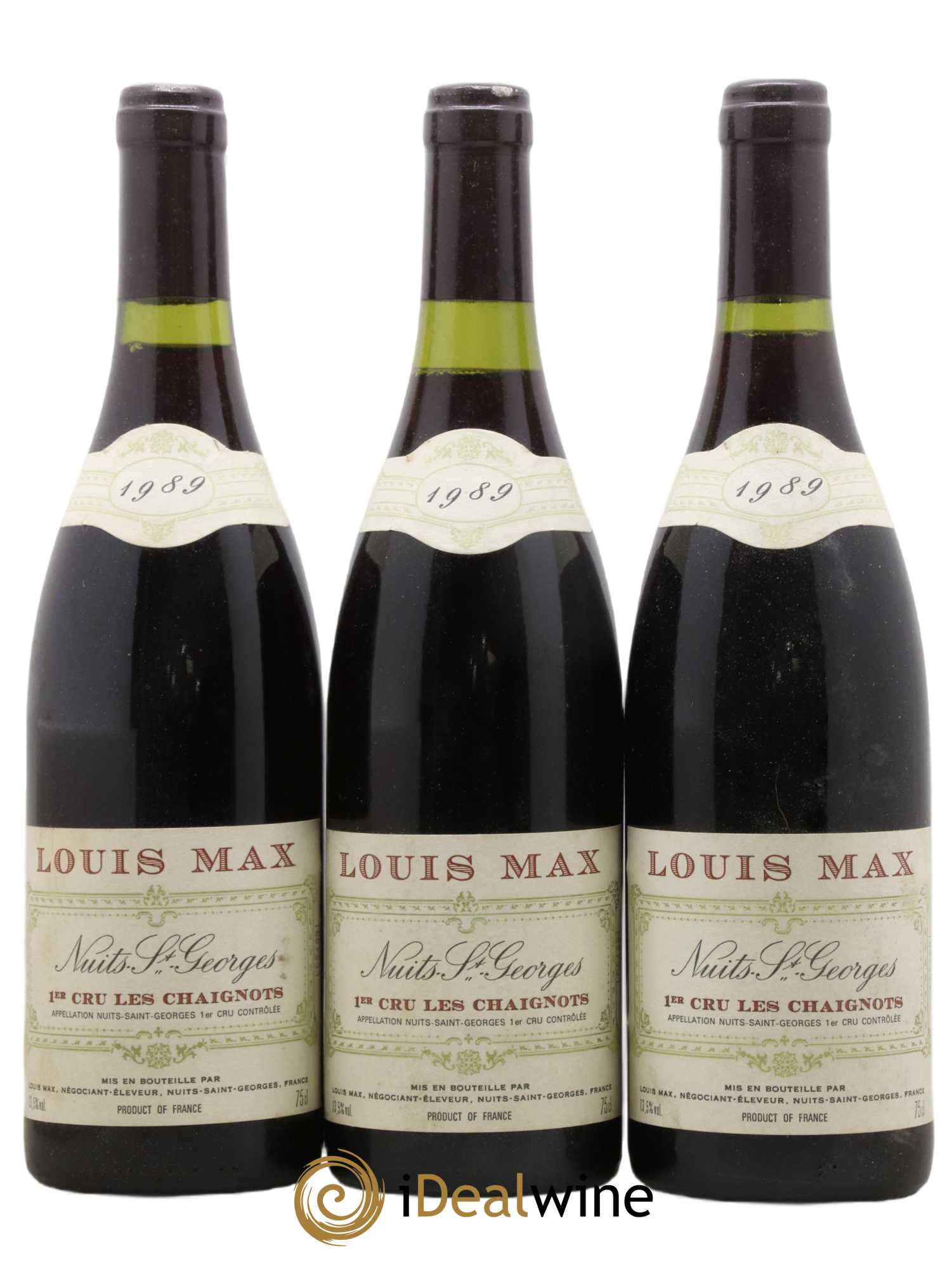 Nuits-Saint-Georges 1er Cru Les Chaignots Louis Max 1989 - Lot de 3 bouteilles - 0