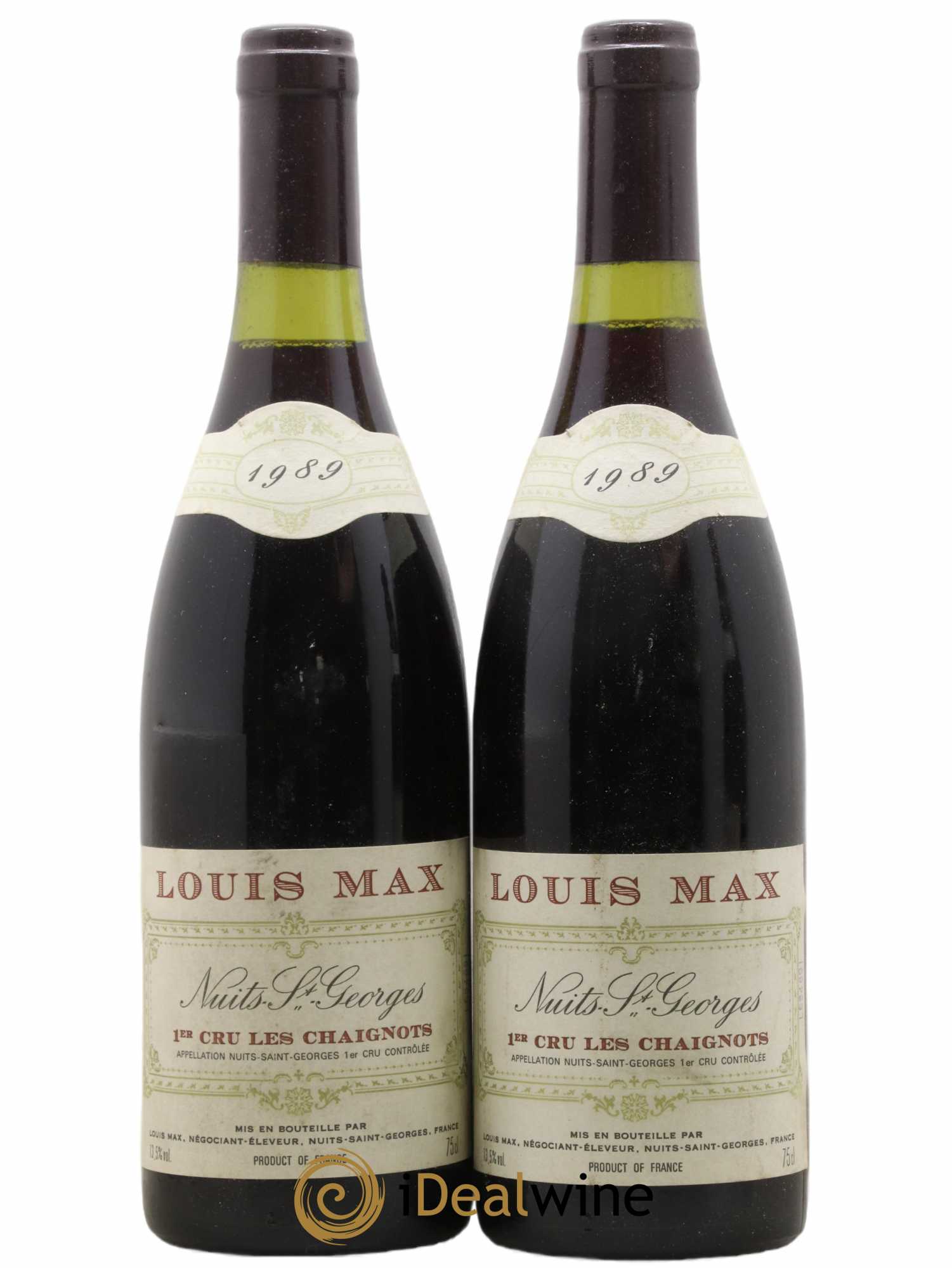 Nuits-Saint-Georges 1er Cru Les Chaignots Louis Max 1989 - Lot de 2 bouteilles - 0