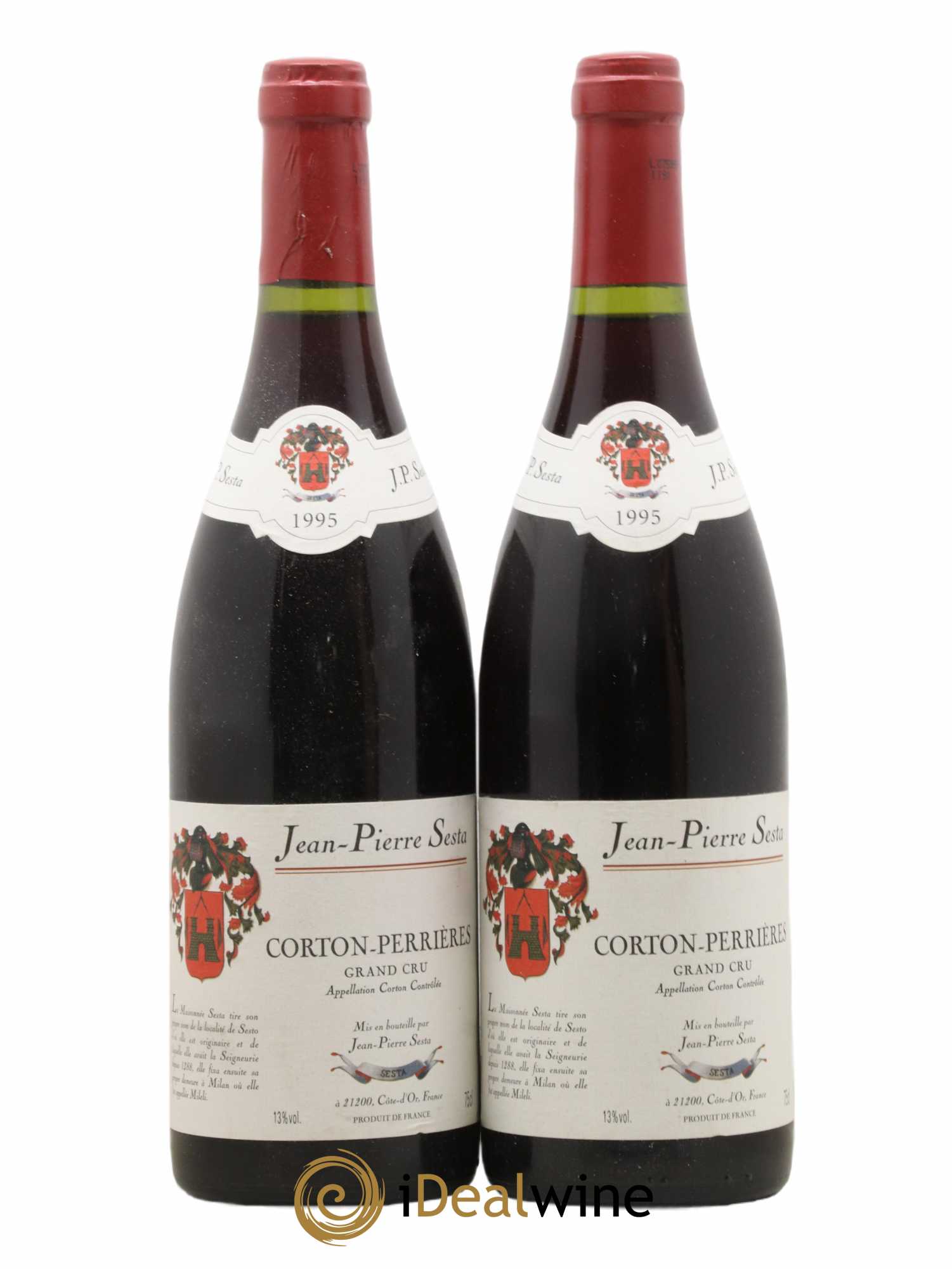 Corton Grand Cru Perrieres Jp Sesta 1995 - Lot de 2 bouteilles - 0