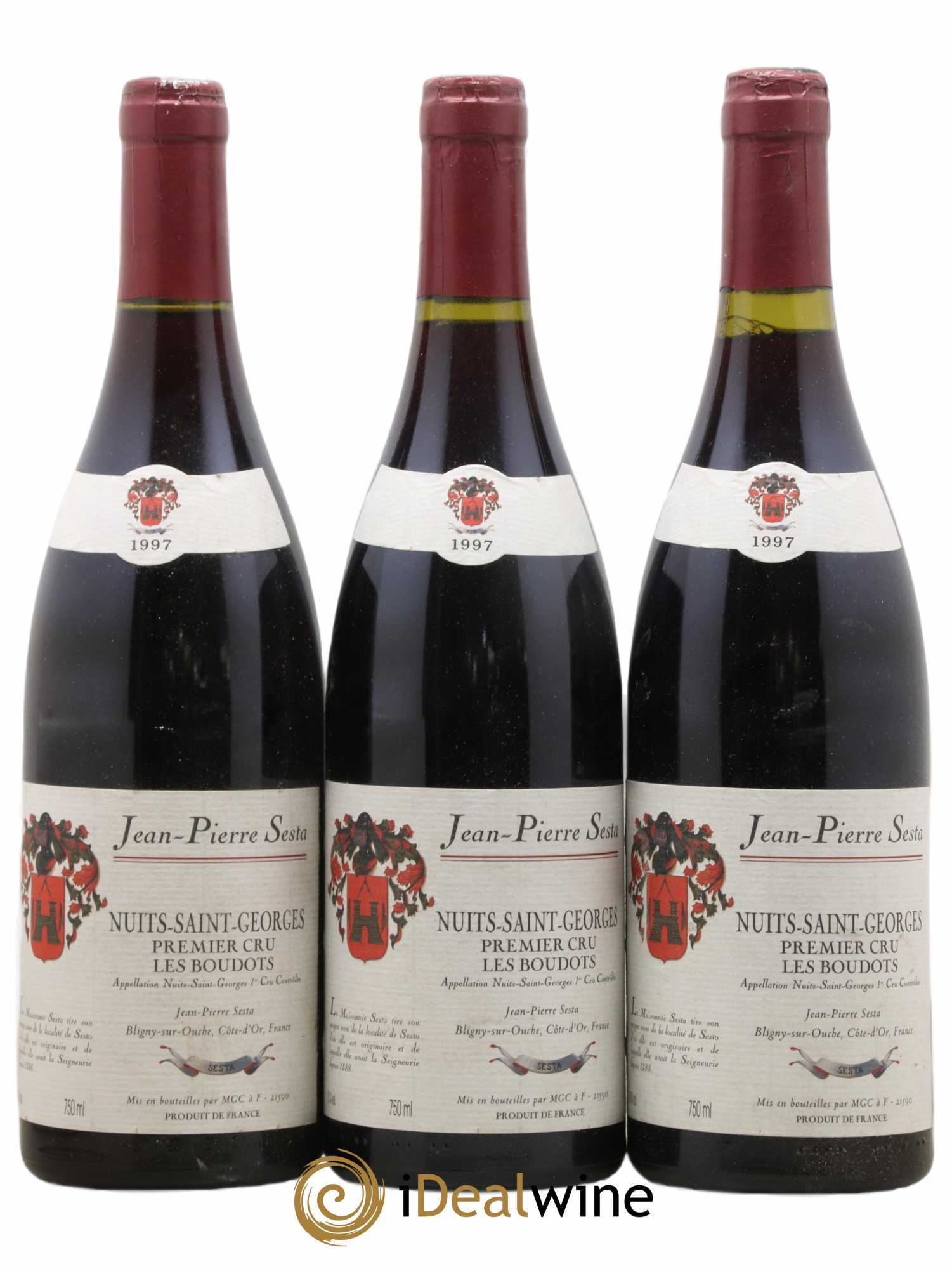 Nuits-Saint-Georges 1er Cru Les Boudots Jp Sesta 1997 - Lot de 3 bouteilles - 0
