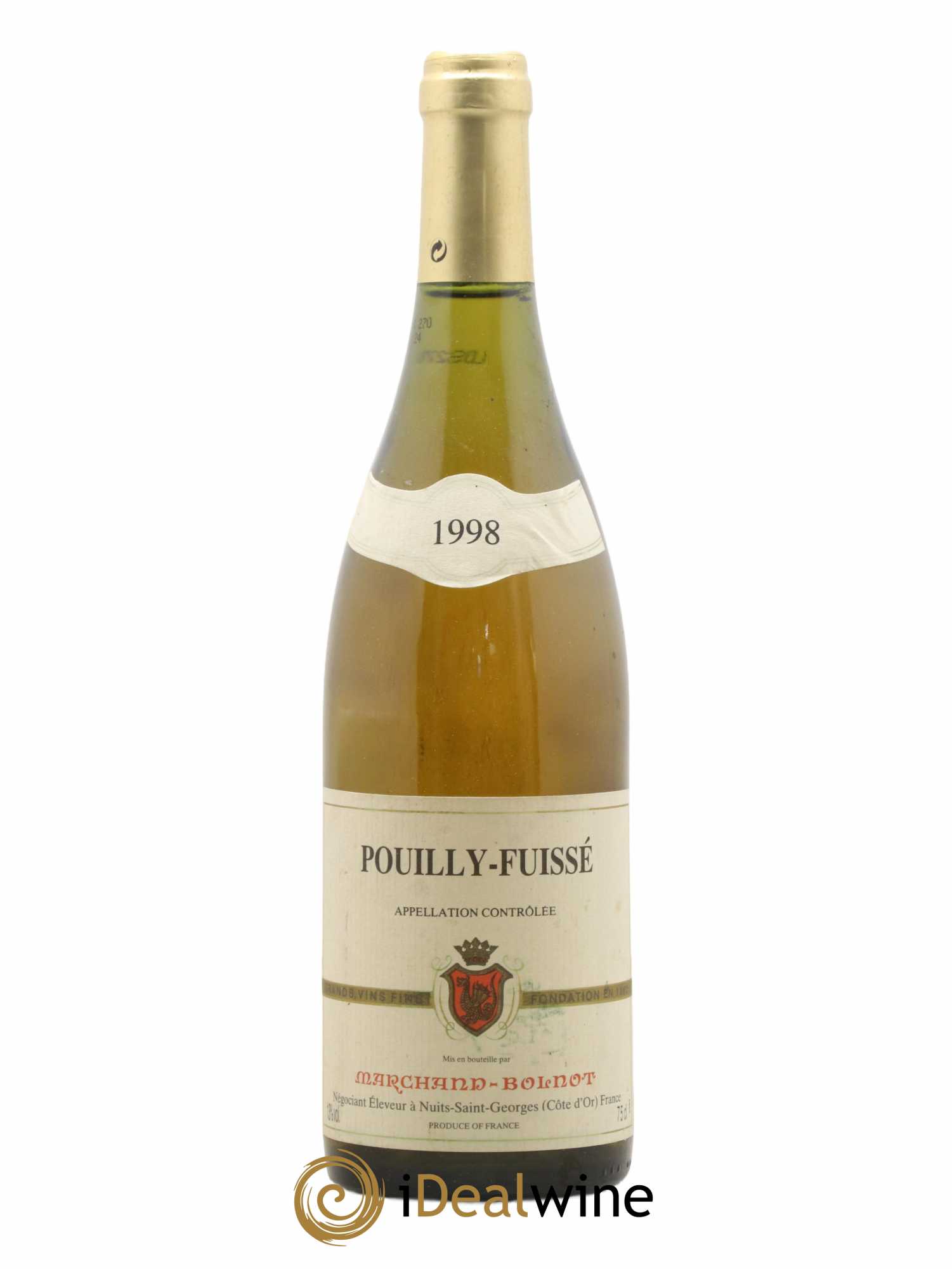 Pouilly-Fuissé Marchand Bolnot 1998 - Lot de 1 bouteille - 0