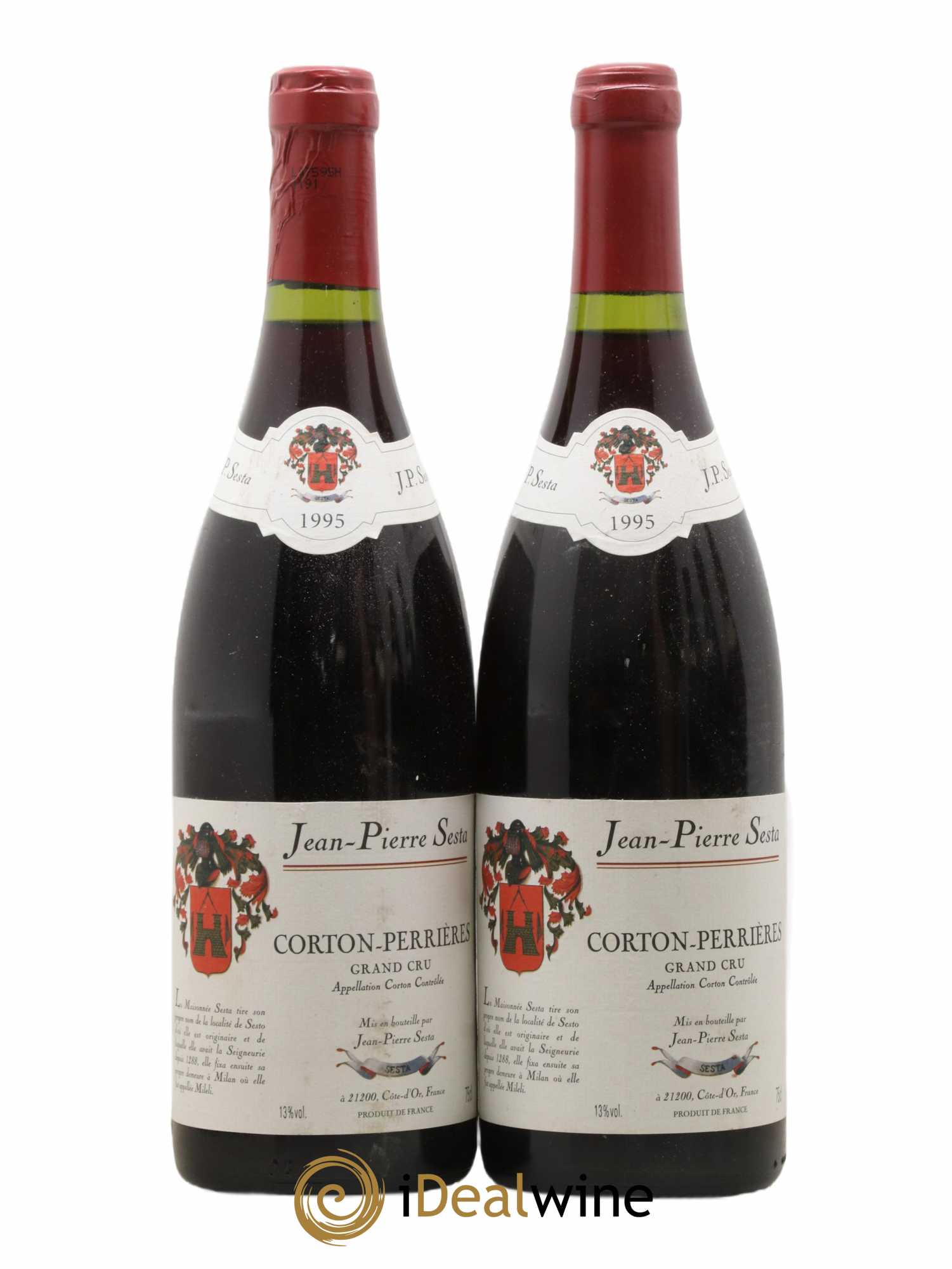 Corton Grand Cru Perrieres Jp Sesta 1995 - Lot de 2 bouteilles - 0