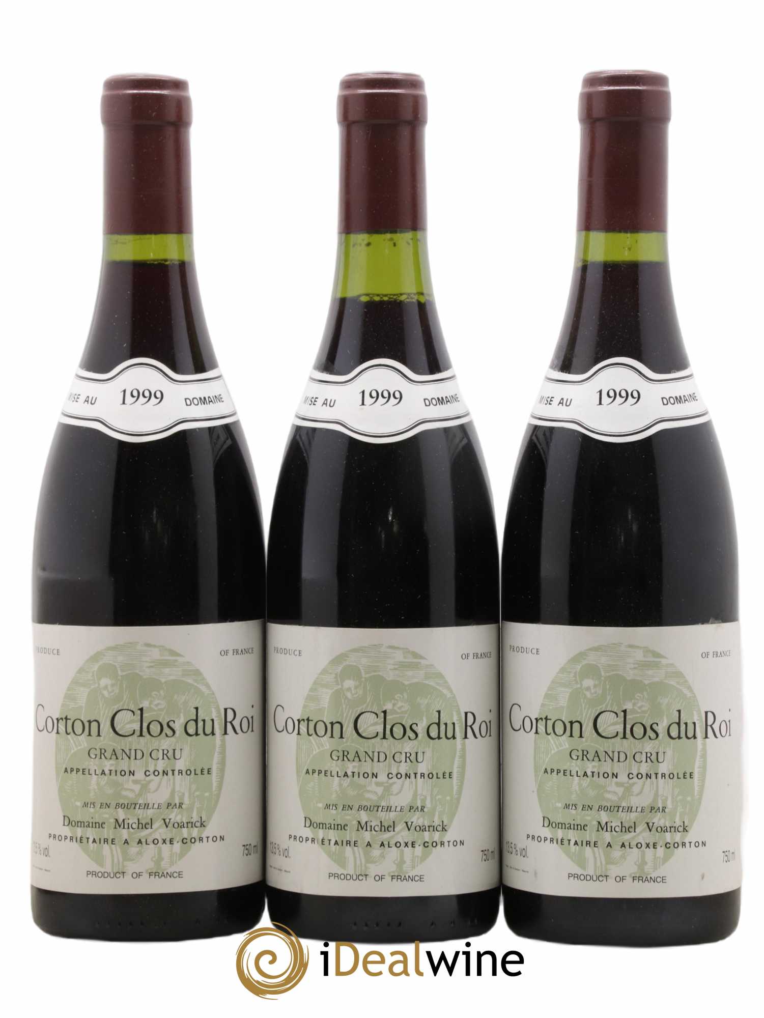 Corton Grand Cru Clos Du Roi Voarick 1999 - Lot de 3 bouteilles - 0
