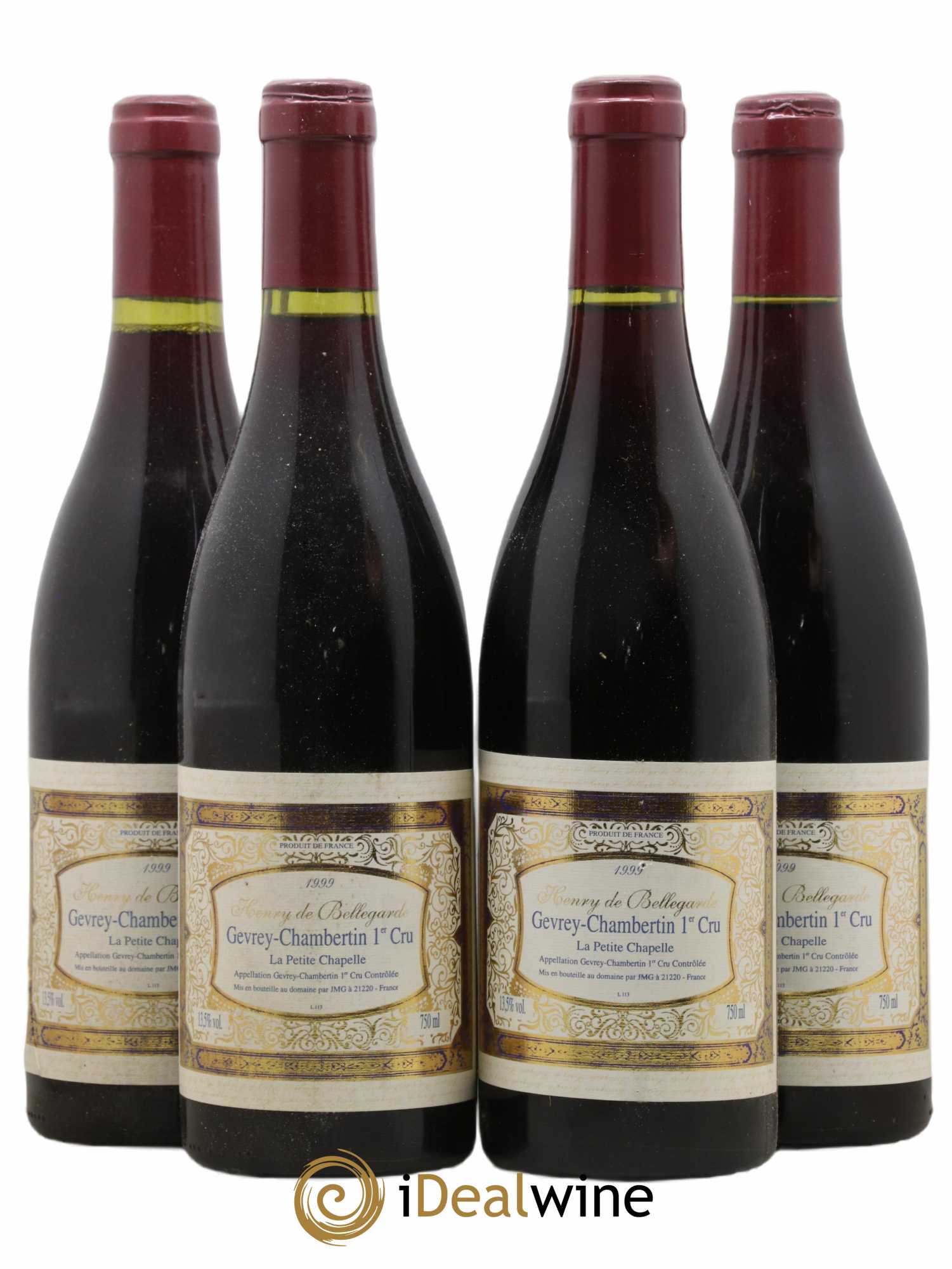 Gevrey-Chambertin 1er Cru La Petite Chapelle Bellegarde 1999 - Lot de 4 bouteilles - 0