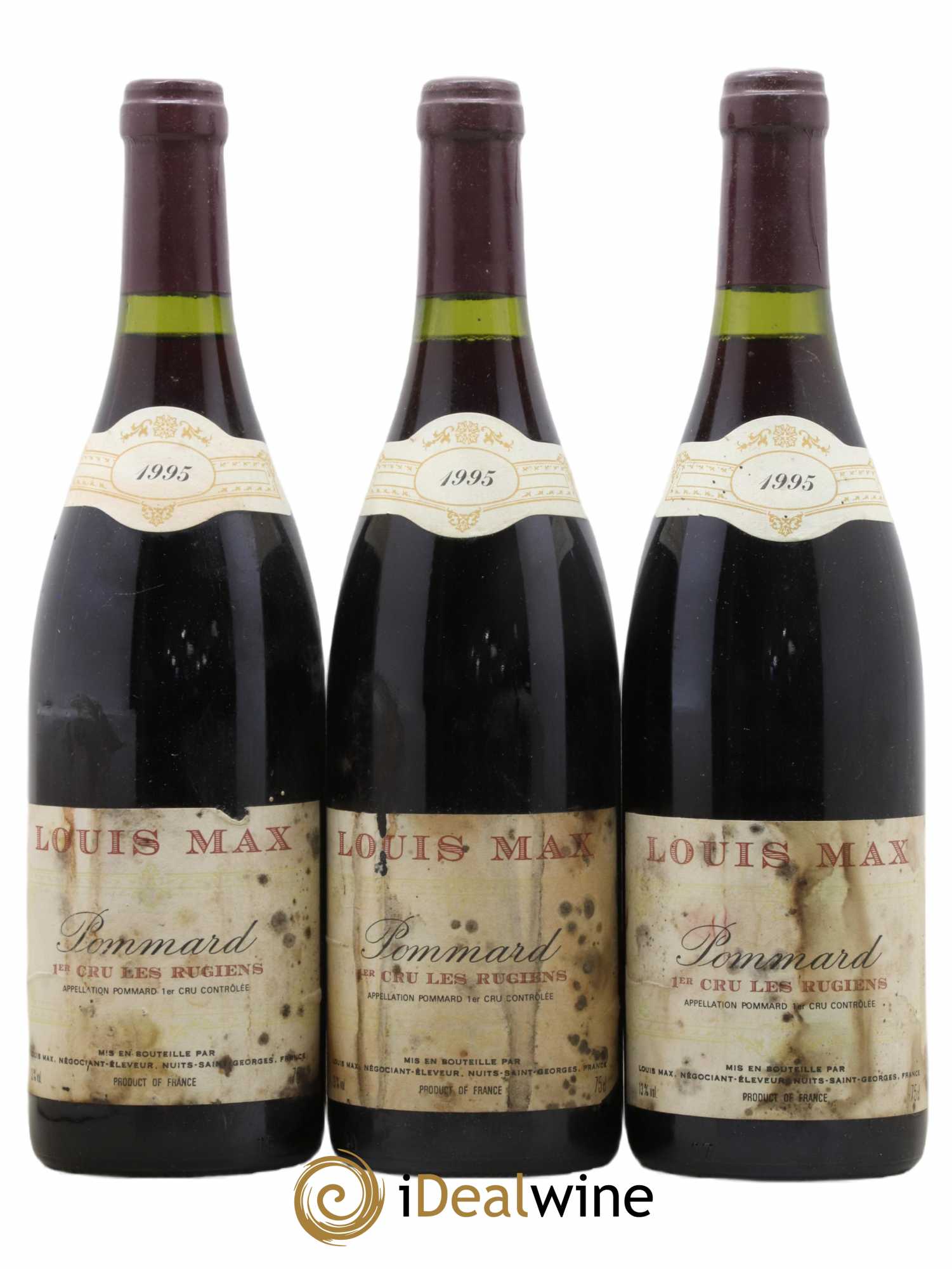 Pommard 1er Cru Les Rugiens Louis Max 1995 - Lot de 3 bouteilles - 0