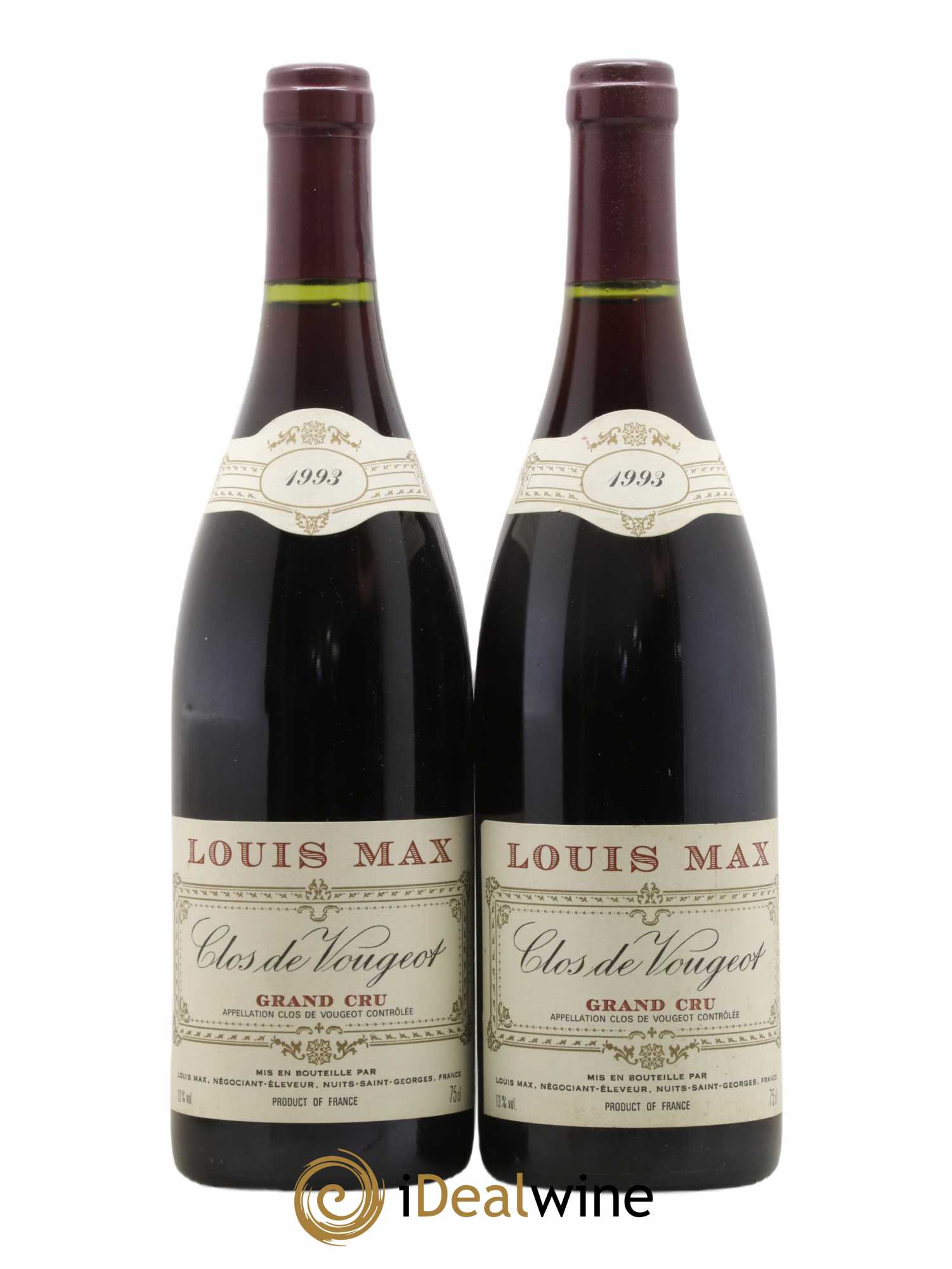 Clos de Vougeot Grand Cru Louis Max 1993 - Lot de 2 bouteilles - 0