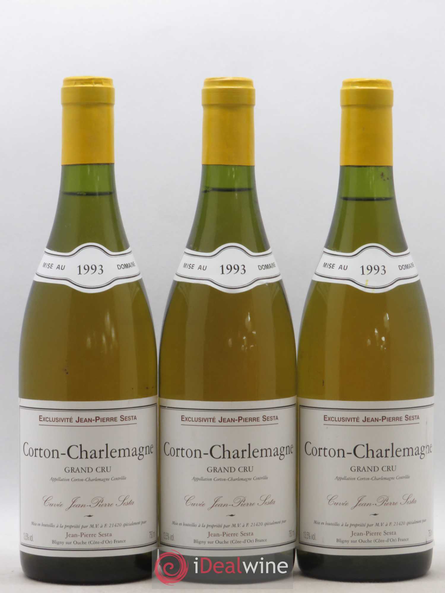 Corton-Charlemagne Grand Cru CUVEE JEAN PIERRE SESTA Jean Pierre Sesta 1993 - Posten von 3 Flaschen - 0