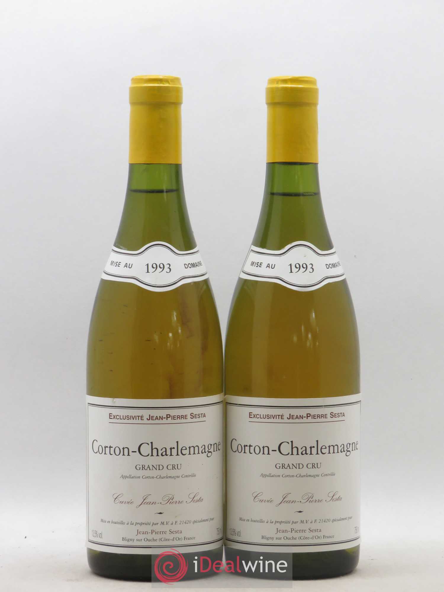 Corton-Charlemagne Grand Cru CUVEE JEAN PIERRE SESTA Jean Pierre Sesta 1993 - Lotto di 2 bottiglie - 0