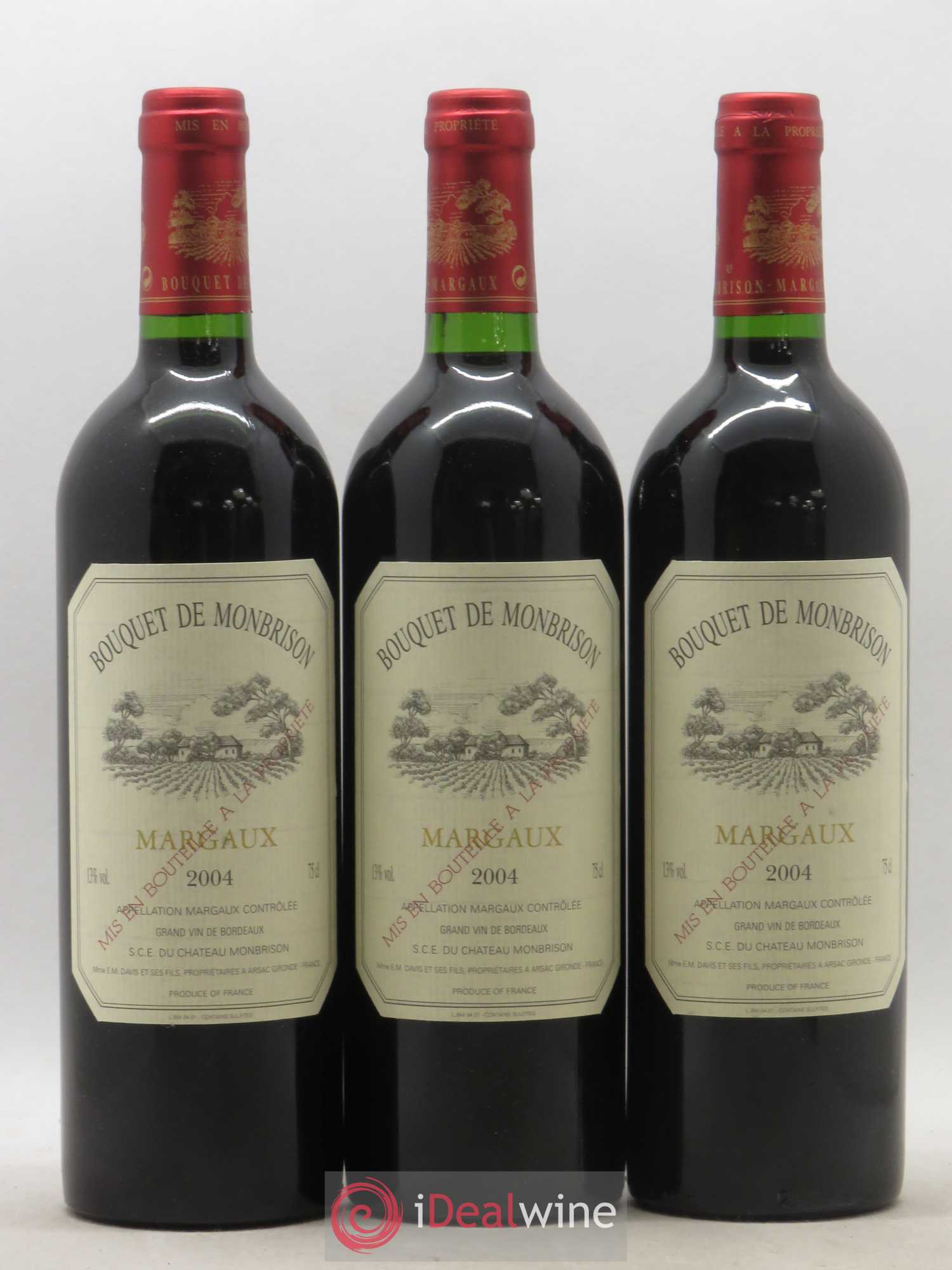 Bordeaux Margaux Bouquet de Montbrison (sans prix de réserve) 2004 - Posten von 12 Flaschen - 1