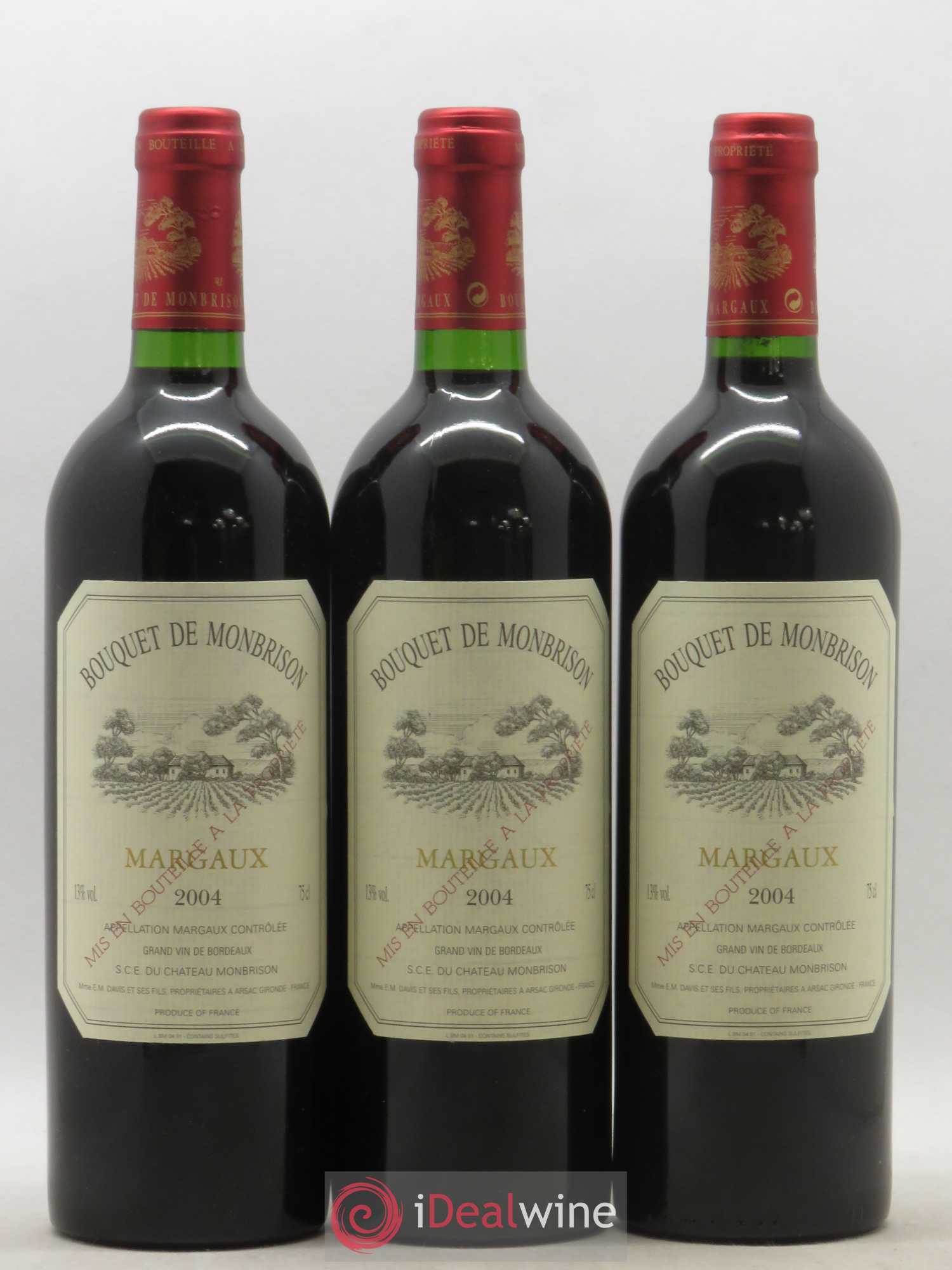 Bordeaux Margaux Bouquet de Montbrison (sans prix de réserve) 2004 - Posten von 12 Flaschen - 2
