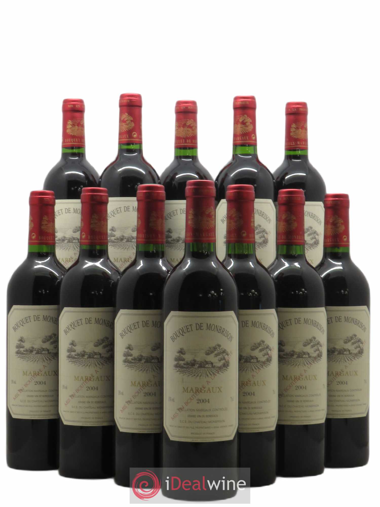 Bordeaux Margaux Bouquet de Montbrison (sans prix de réserve) 2004 - Posten von 12 Flaschen - 0