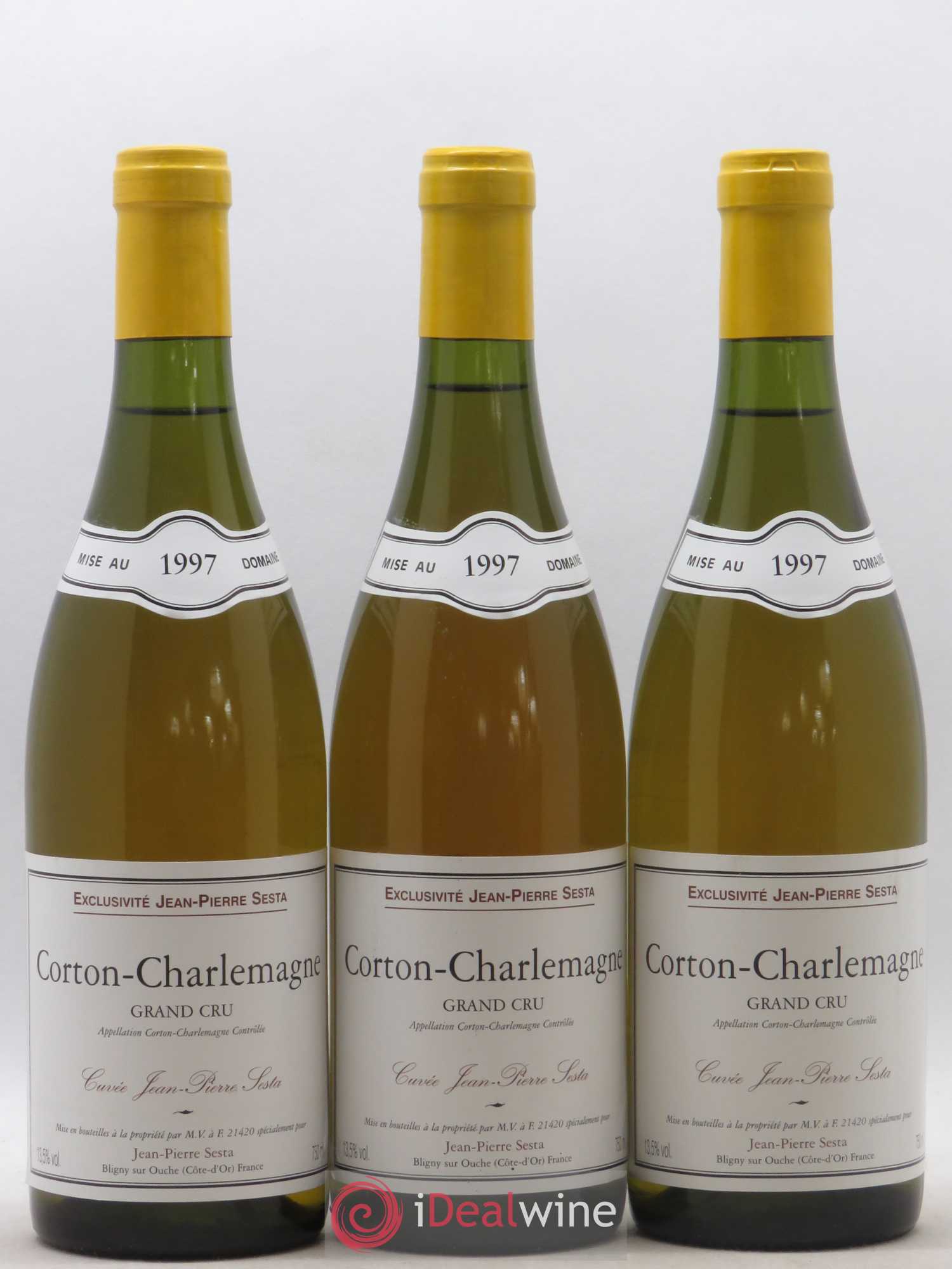 Corton-Charlemagne Grand Cru CUVEE JEAN PIERRE SESTA Jean Pierre Sesta 1997 - Posten von 3 Flaschen - 0
