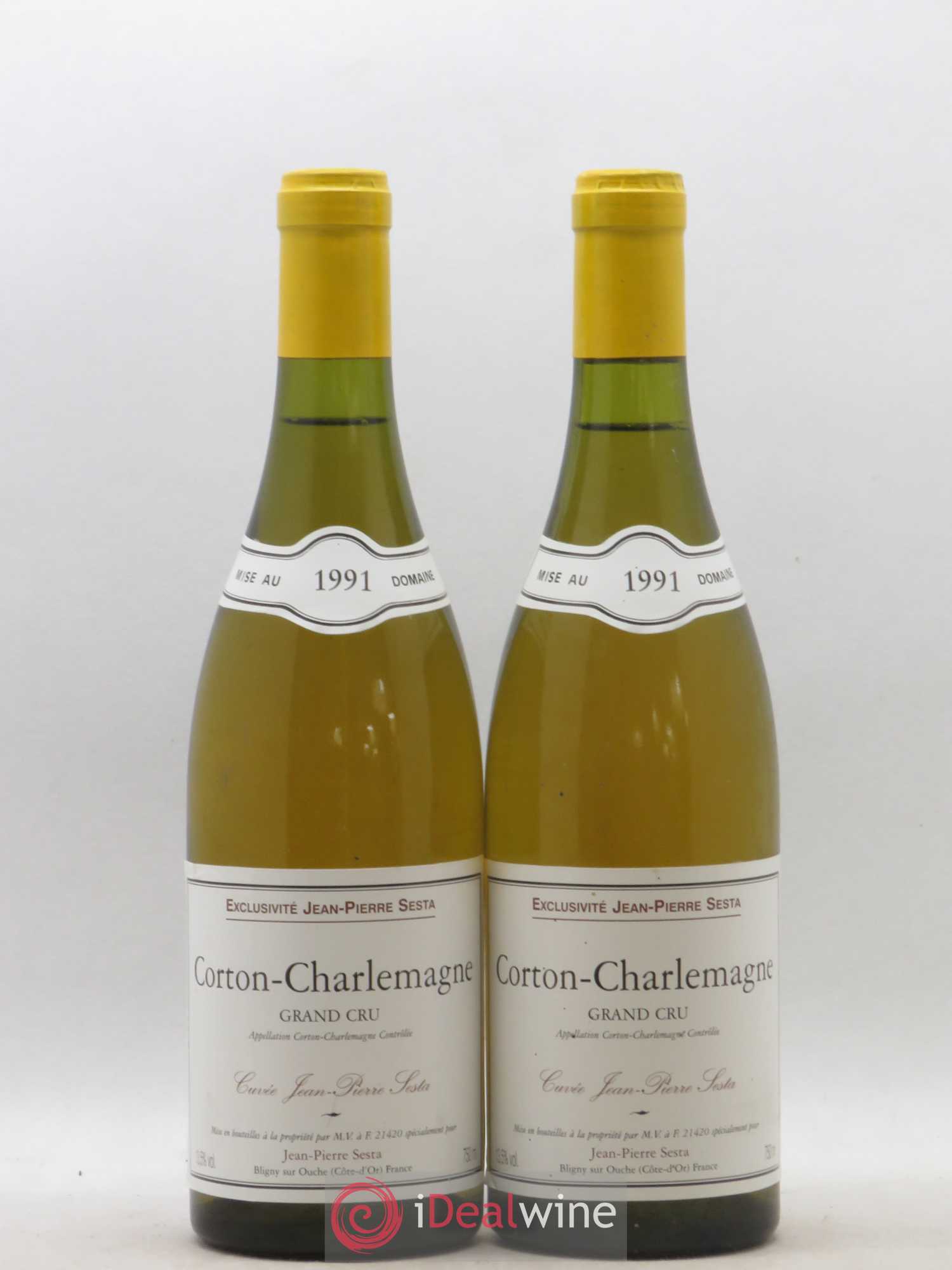 Corton-Charlemagne Grand Cru CUVEE JEAN PIERRE SESTA Jean Pierre Sesta 1991 - Posten von 2 Flaschen - 0