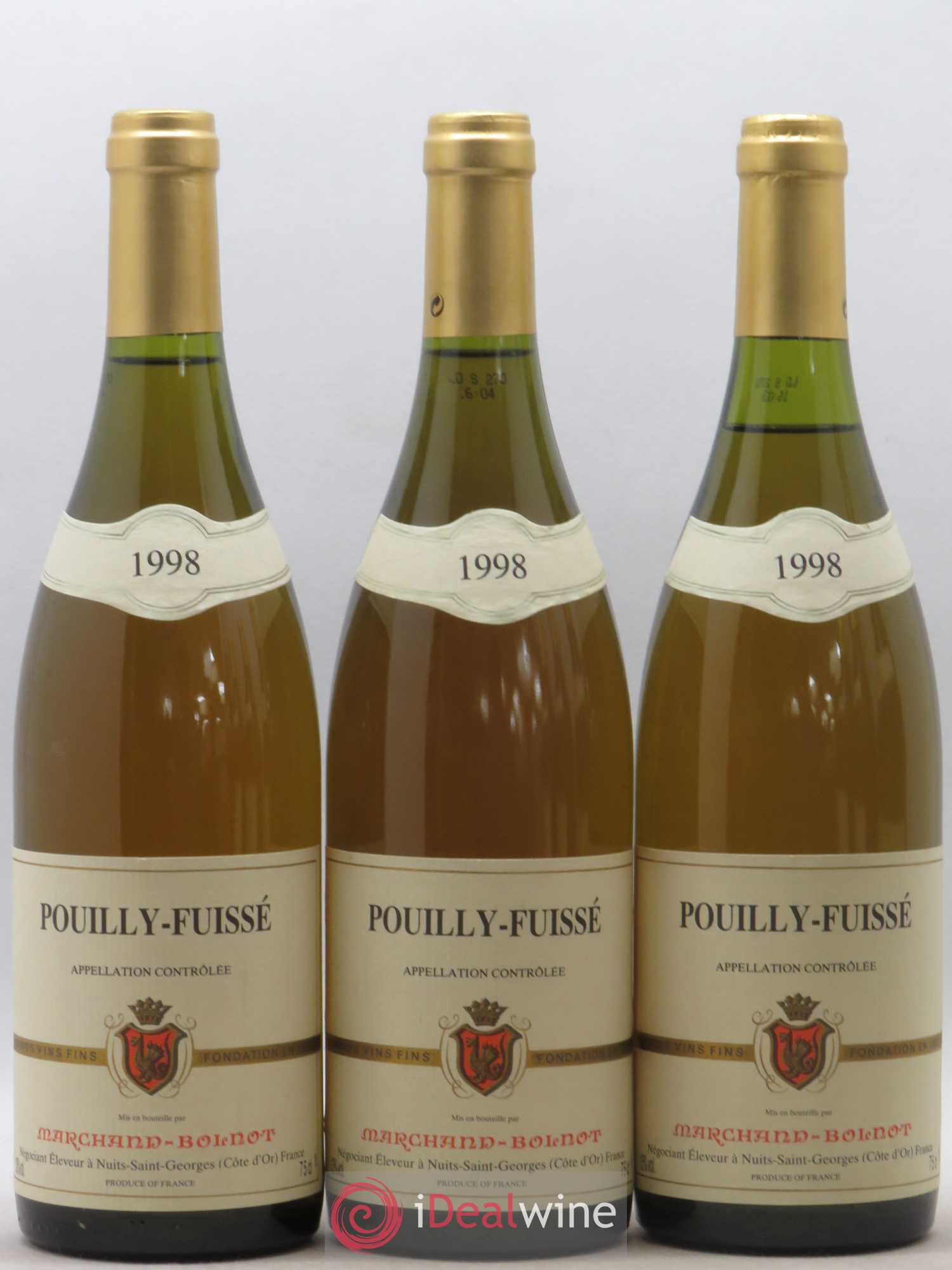 Pouilly-Fuissé Domaine Marchand Bolnot 1998 - Posten von 6 Flaschen - 2