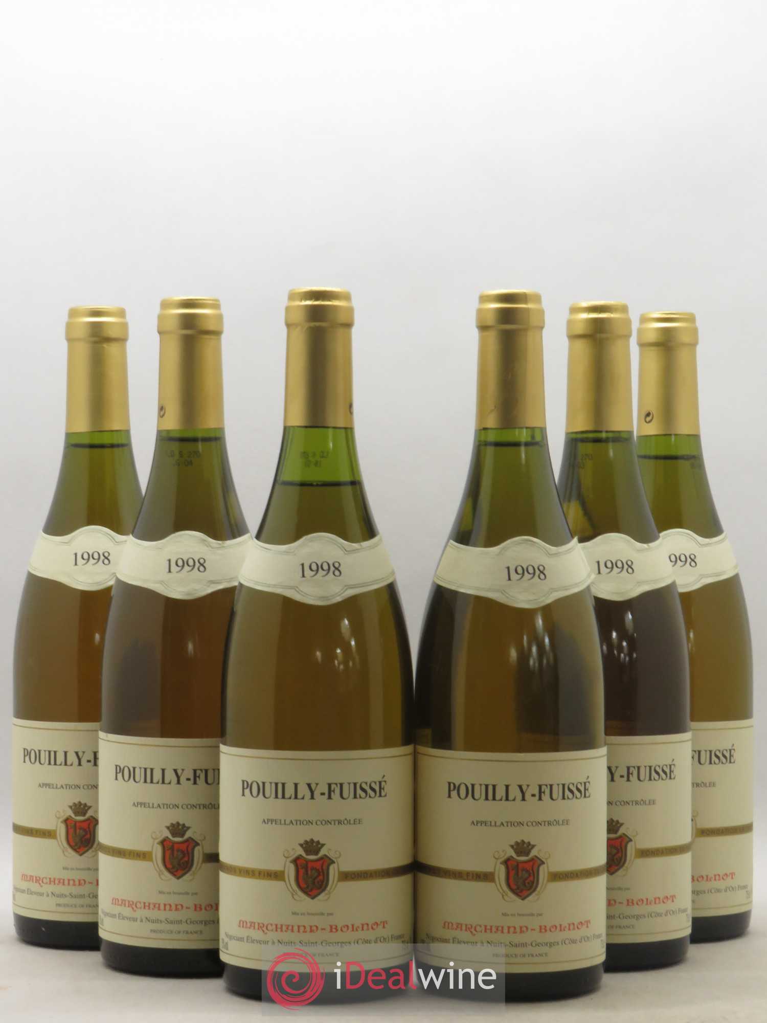 Pouilly-Fuissé Domaine Marchand Bolnot 1998 - Posten von 6 Flaschen - 0