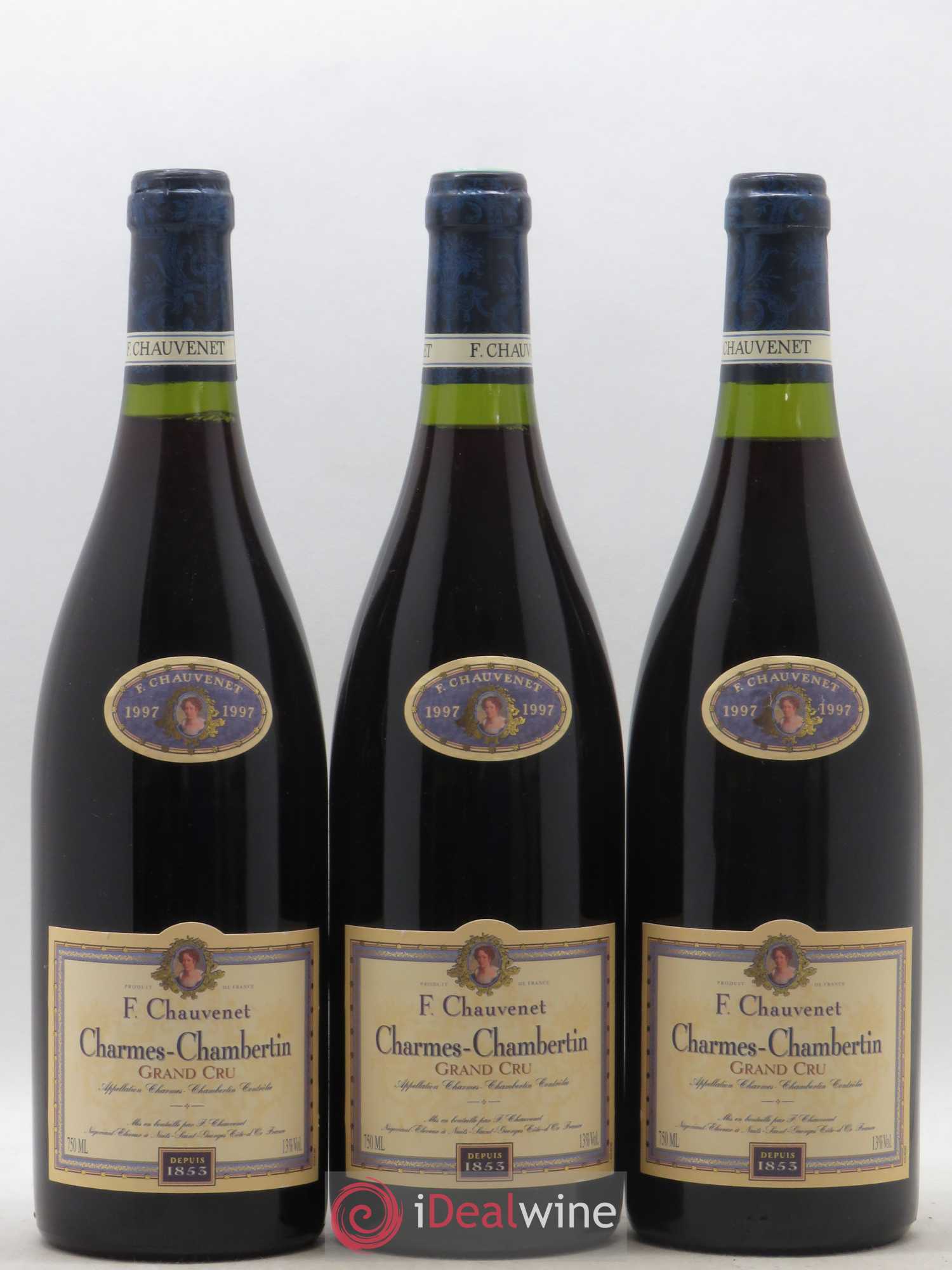 Charmes-Chambertin Grand Cru Chauvenet 1997 - Lot de 3 bouteilles - 0