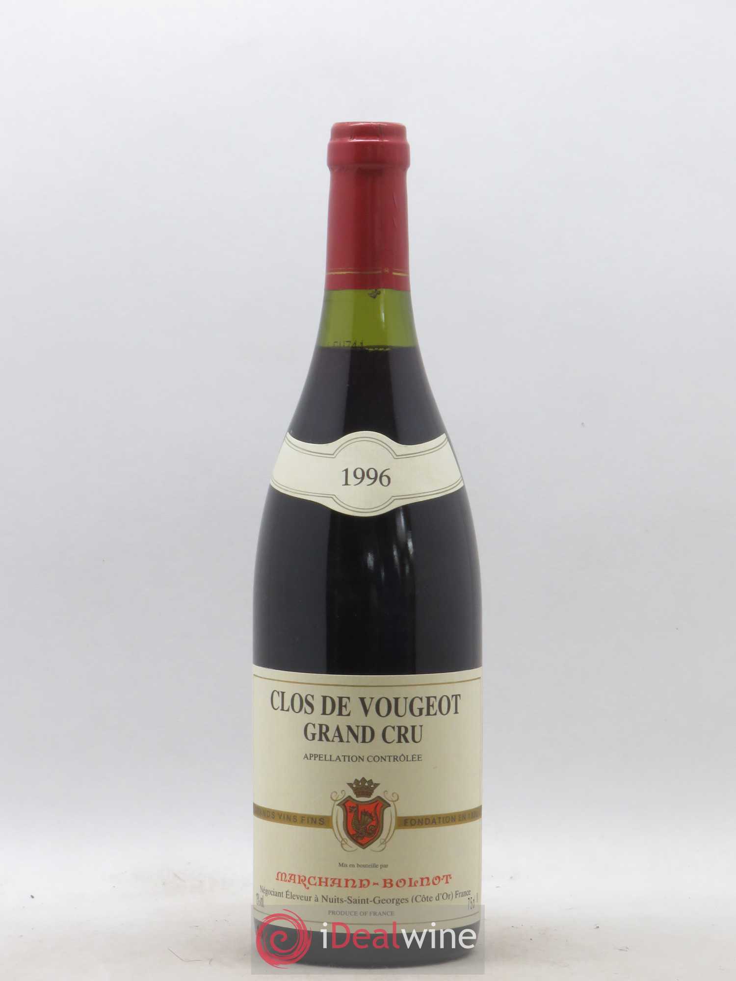 Clos de Vougeot Grand Cru Marchand Bolnot 1996 - Lot de 1 bouteille - 0