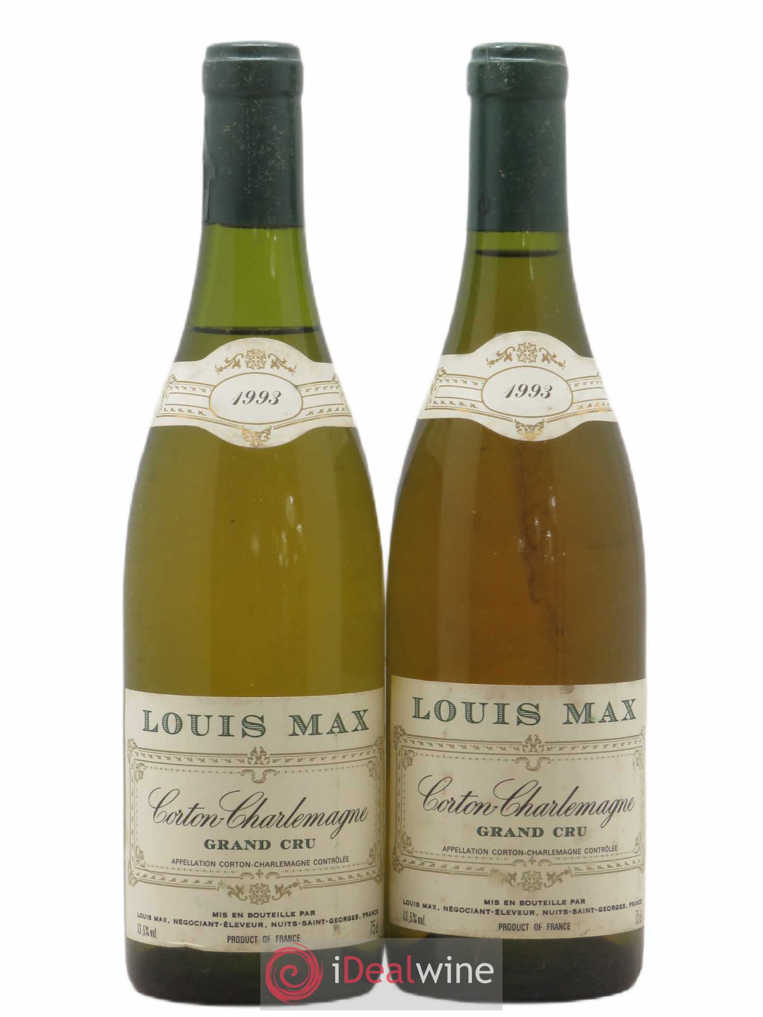 Corton-Charlemagne Grand Cru Louis Max (sans prix de réserve) 1993 - Lot de 2 bouteilles - 0