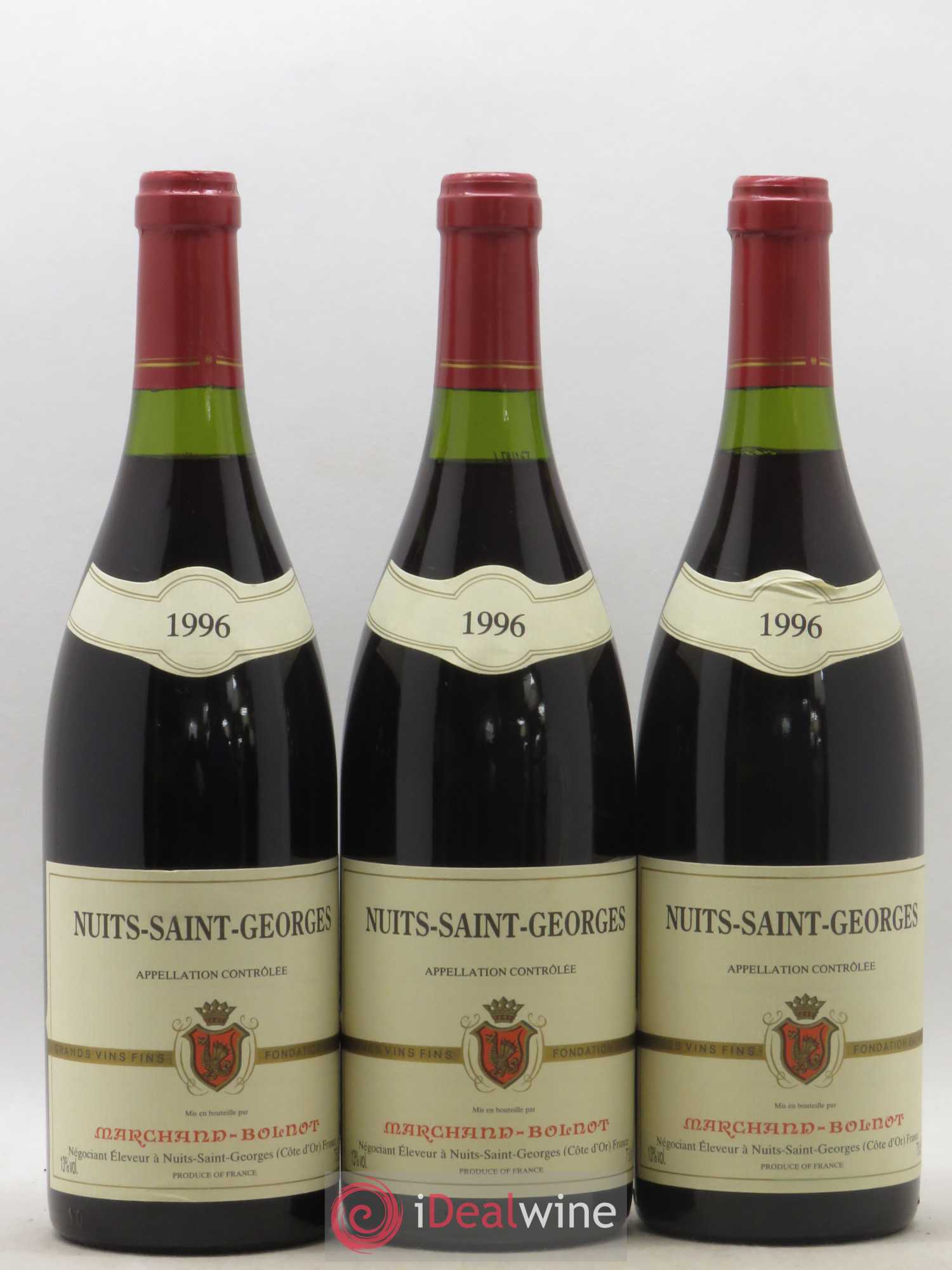 Nuits-Saint-Georges Domaine Marchand Bolnot 1996 - Posten von 3 Flaschen - 0