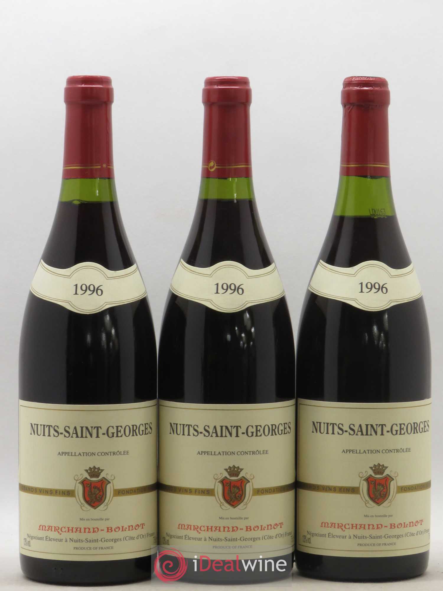 Nuits-Saint-Georges Domaine Marchand Bolnot 1996 - Posten von 3 Flaschen - 0