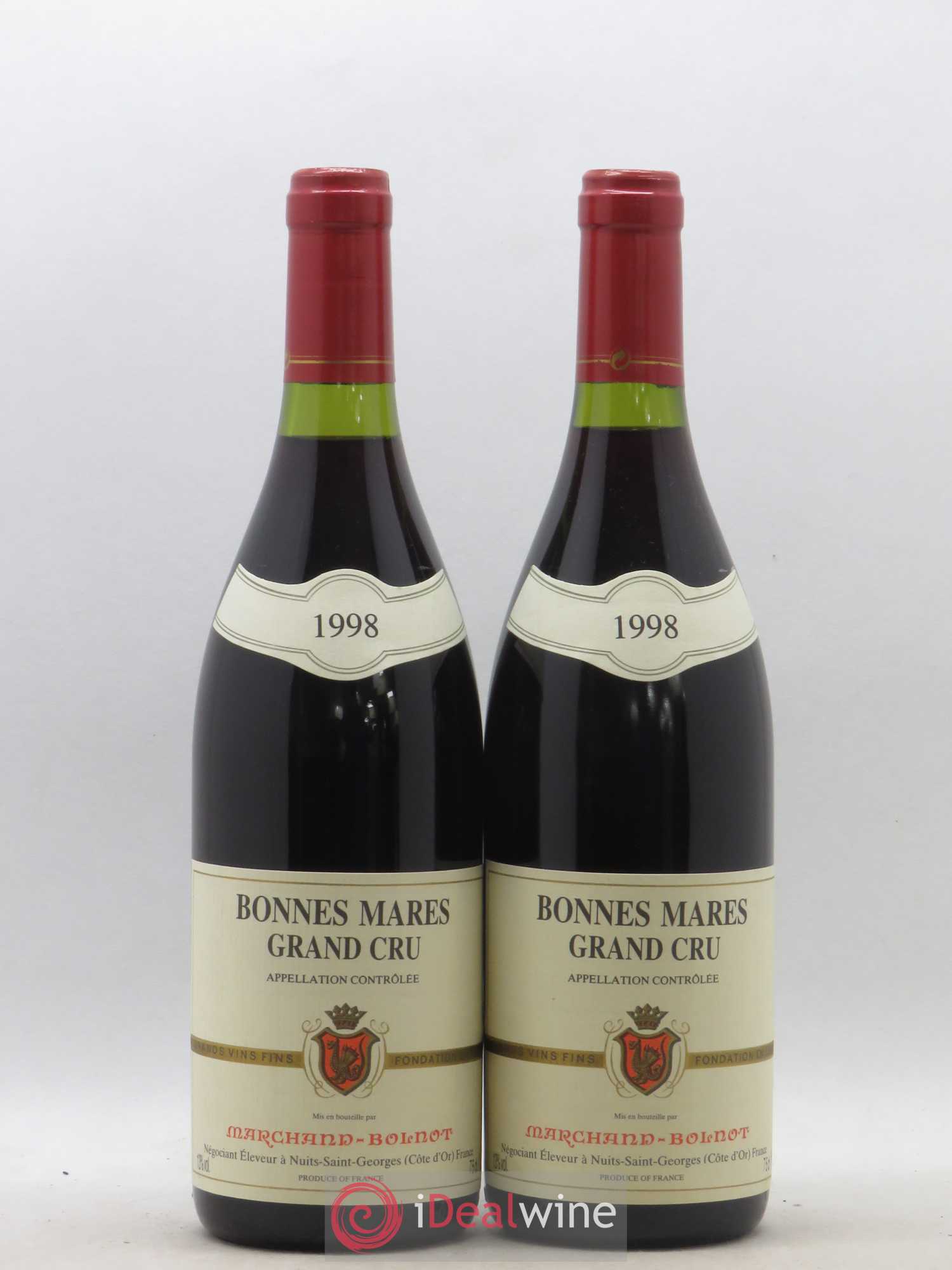 Bonnes-Mares Grand Cru Domaine Marchand Bolnot 1998 - Posten von 2 Flaschen - 0