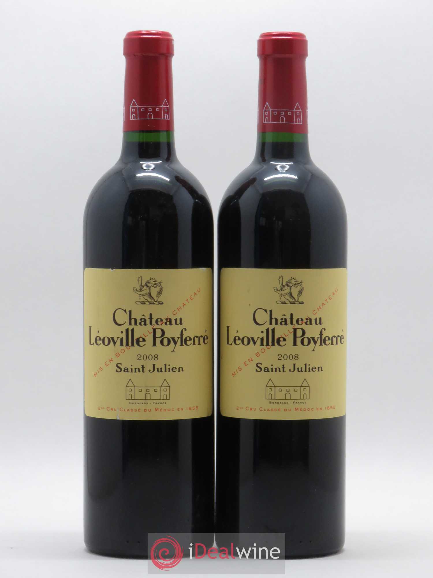 Château Léoville Poyferré 2ème Grand Cru Classé 2008 - Lot de 2 bouteilles - 0