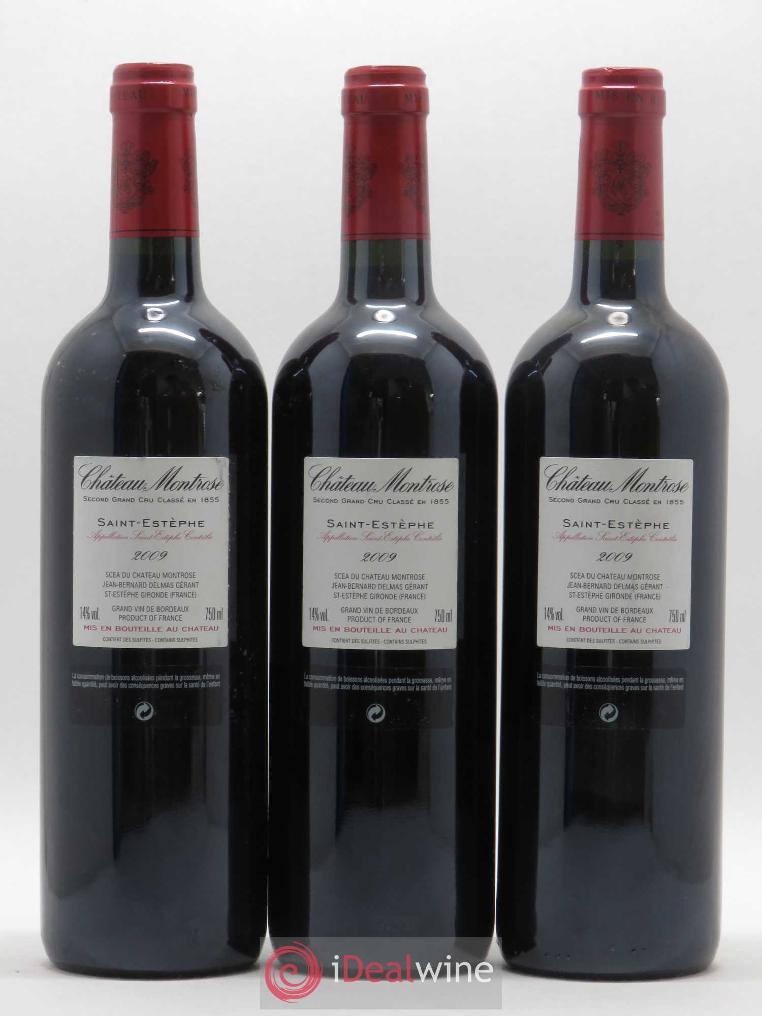Château Montrose 2ème Grand Cru Classé 2009 - Lot de 3 bouteilles - 1