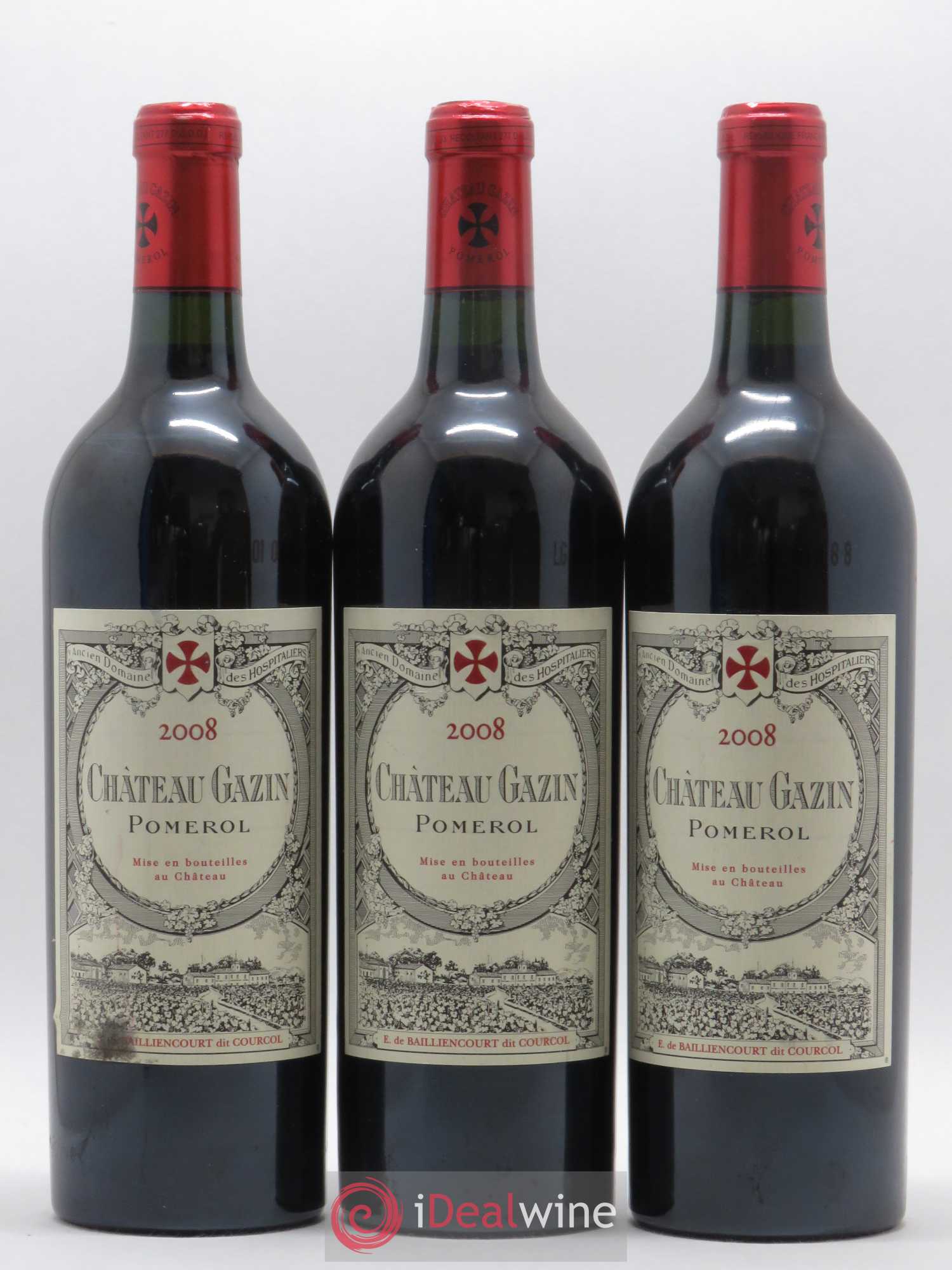 Château Gazin 2008 - Lot de 3 bouteilles - 0